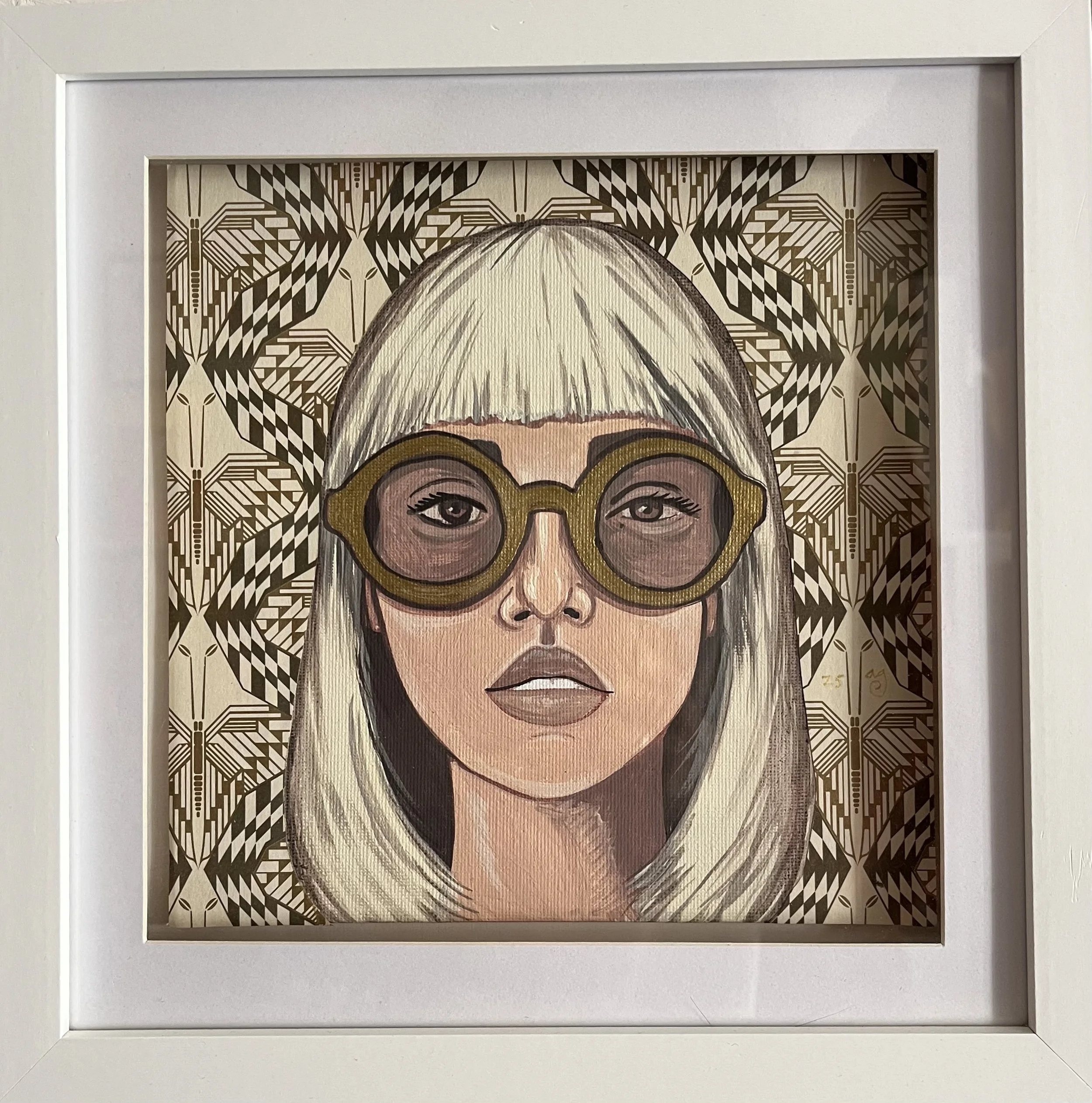 Clara
Acrylic on canvas and mix media with frame
20x20
2025
350 €