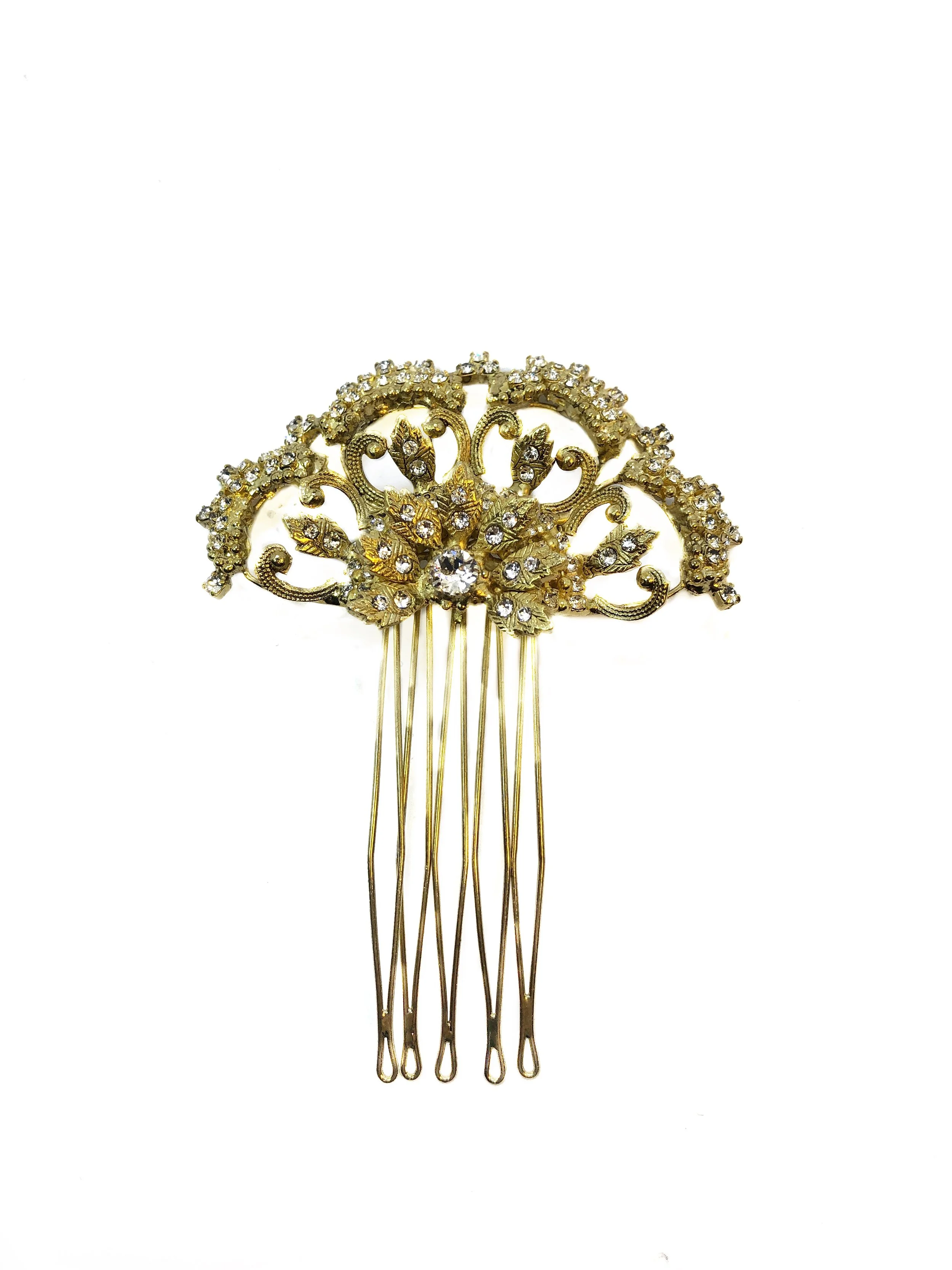 GOLD CRYSTAL HAIRPIECE