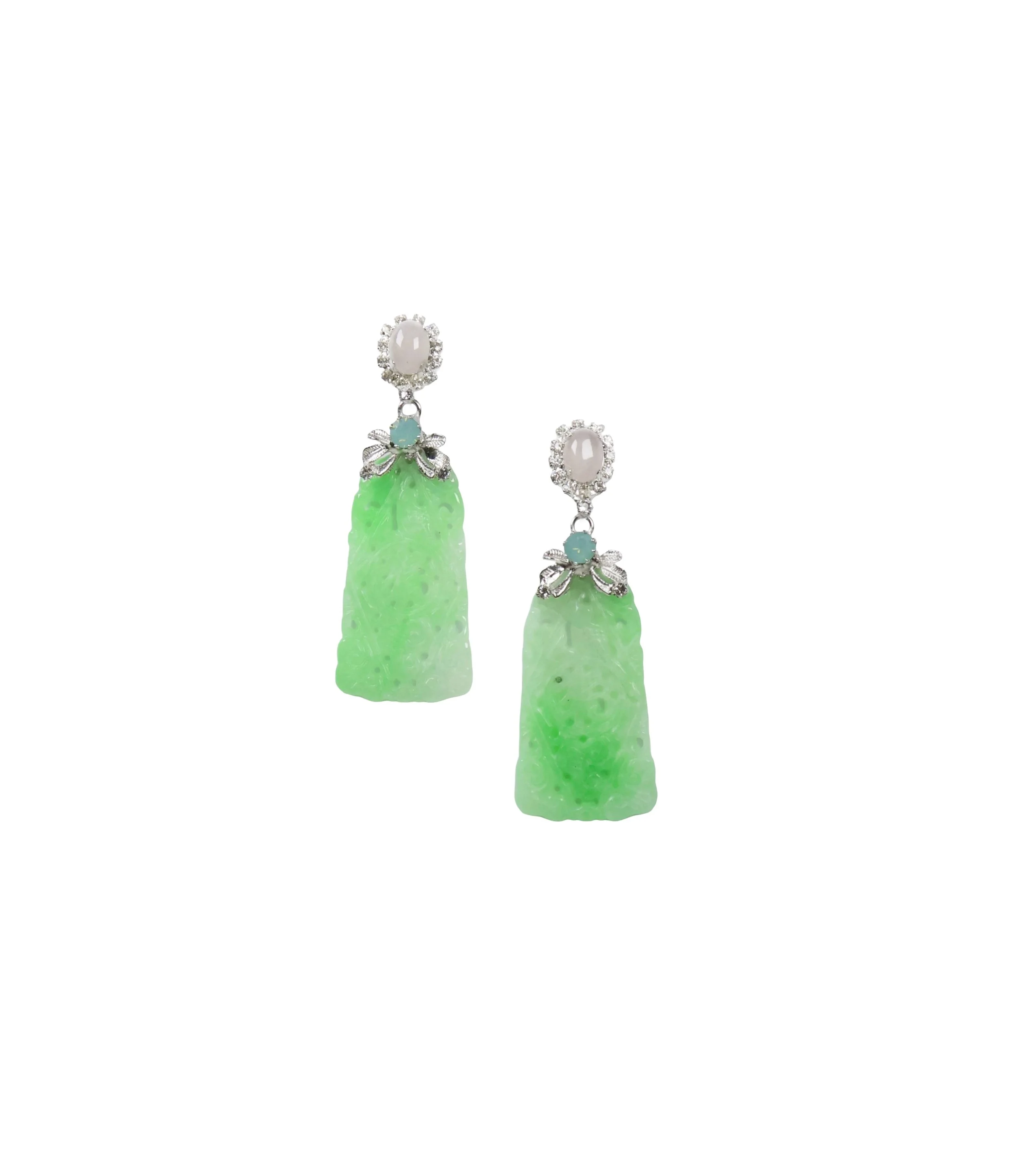 Jadeite & Rose Quartz Earrings