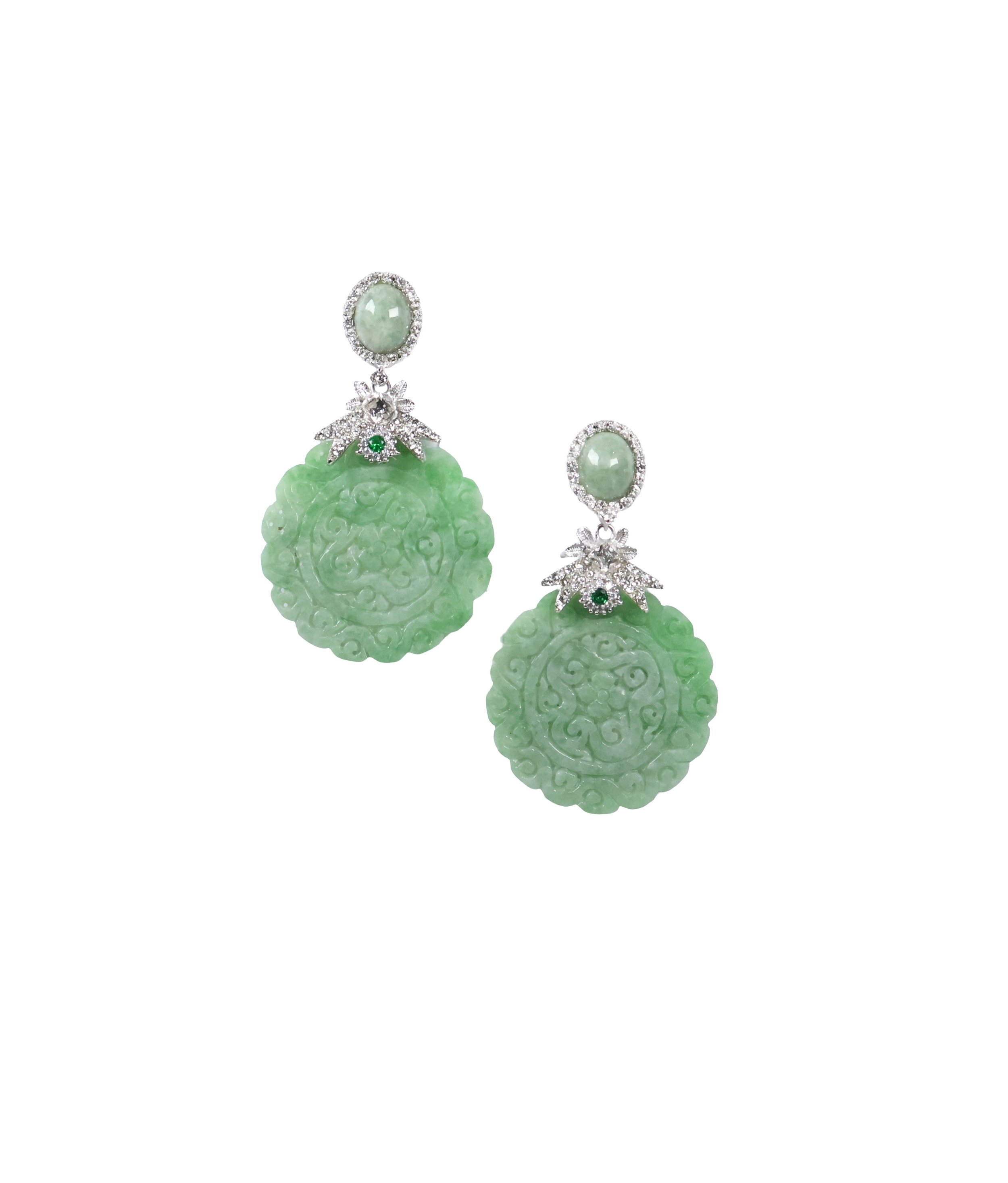 Celadon Jade Earrings