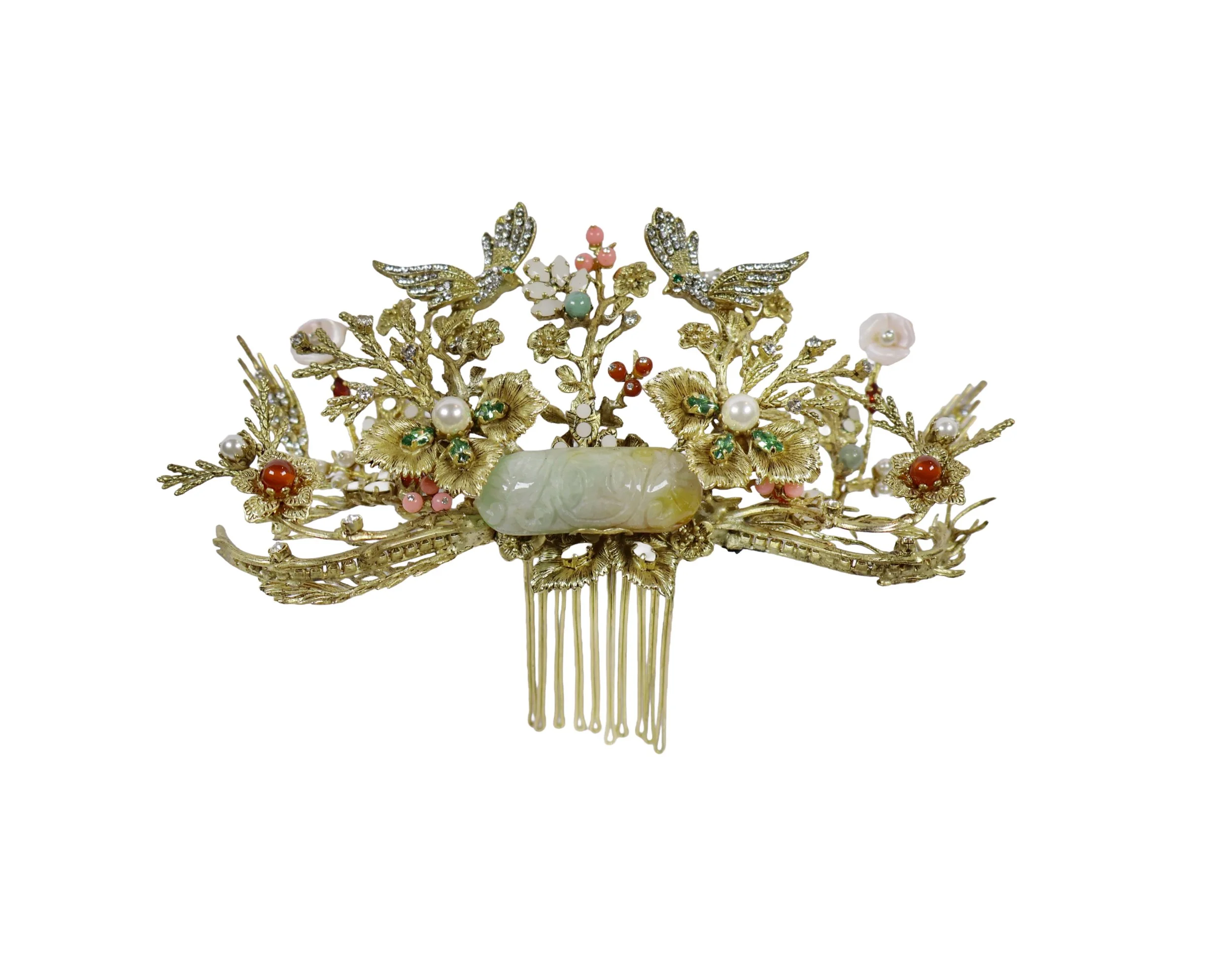 Hairpiece Floral Jade