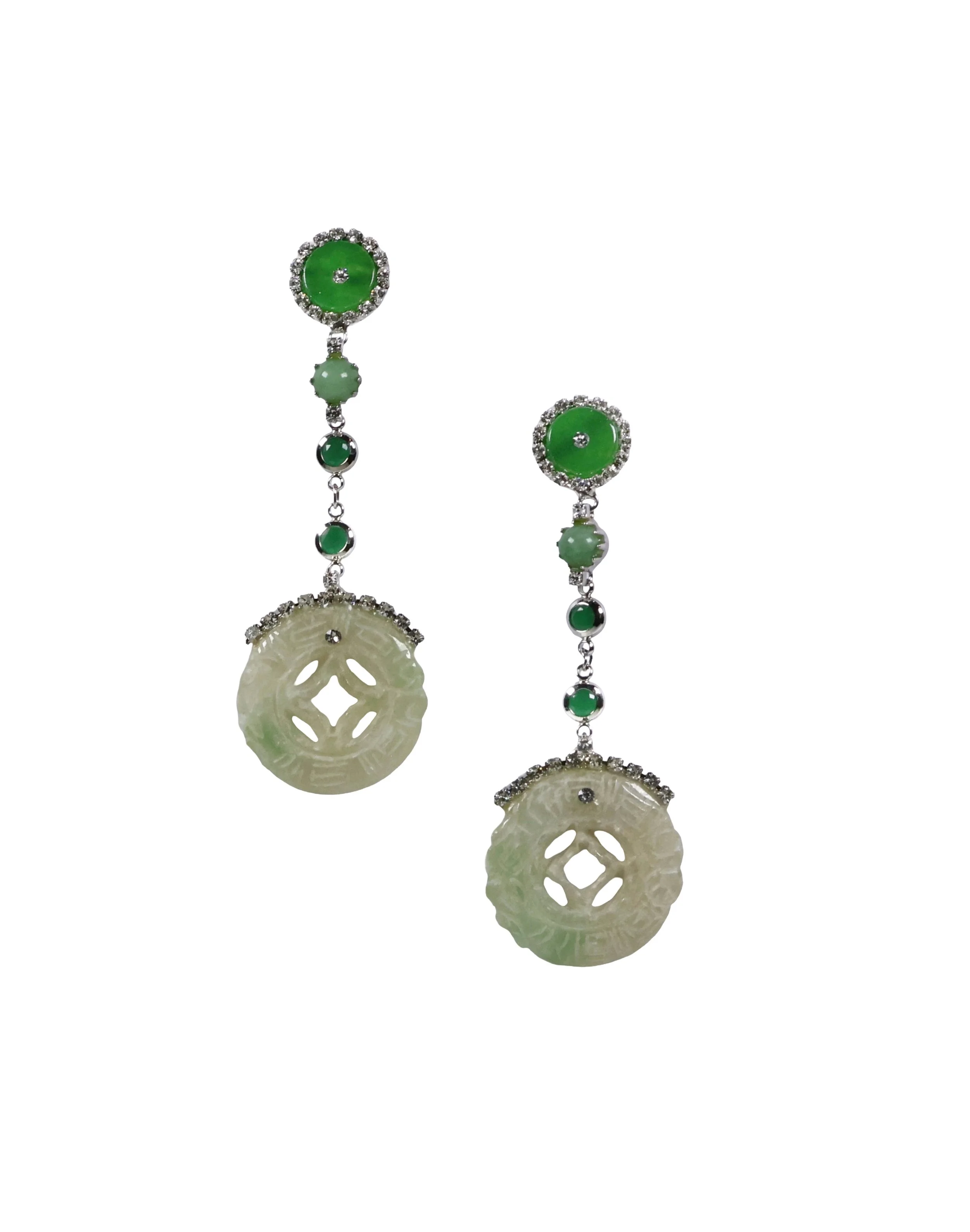 Mixed Jadeite Earrings