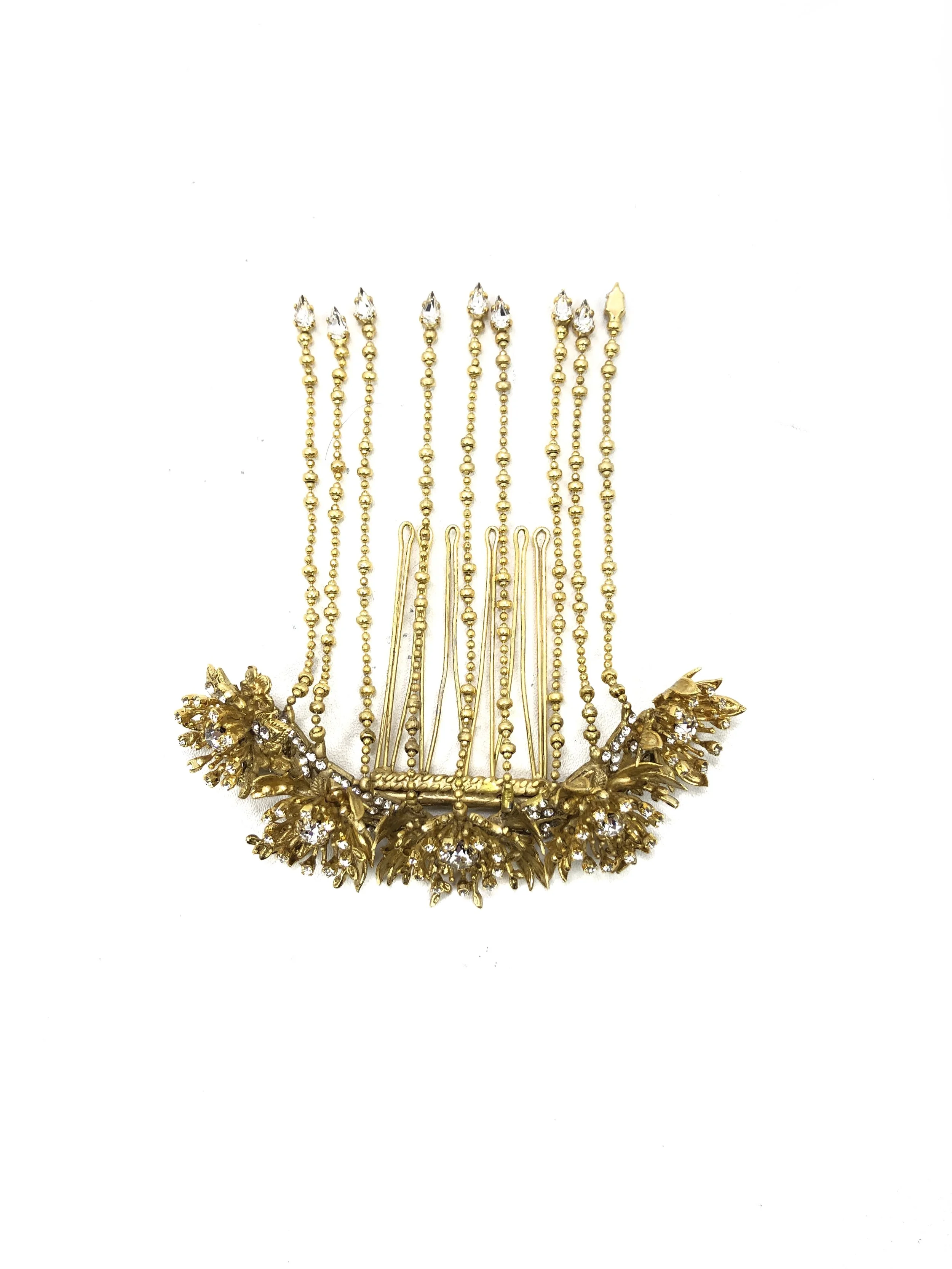 CRYSTAL WITH CHAIN HAIRPICE