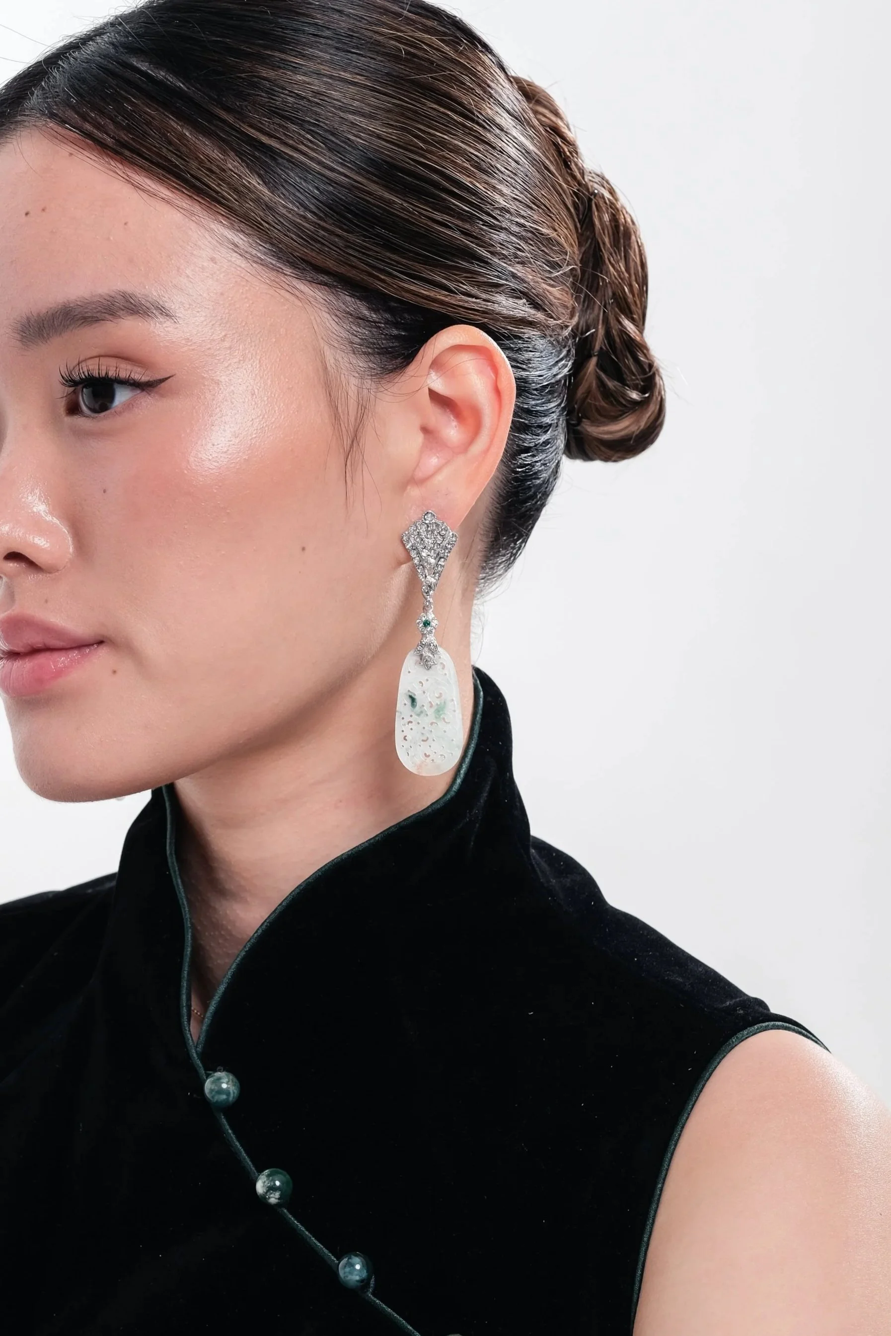 Ice Jadeite Earrings