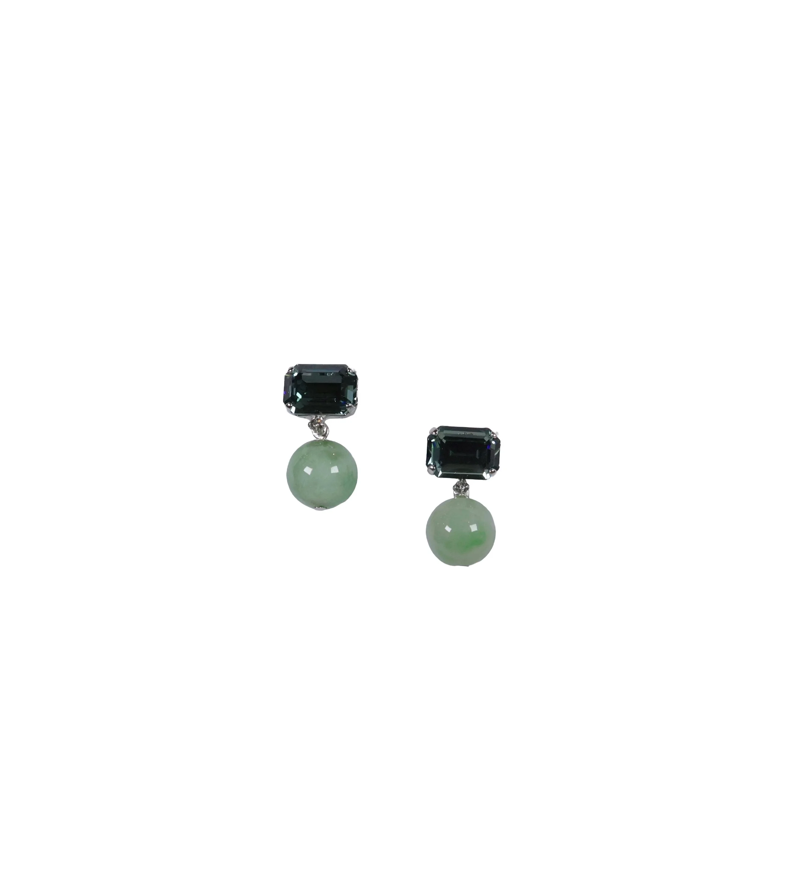 Celadon Jade & Montana Earrings