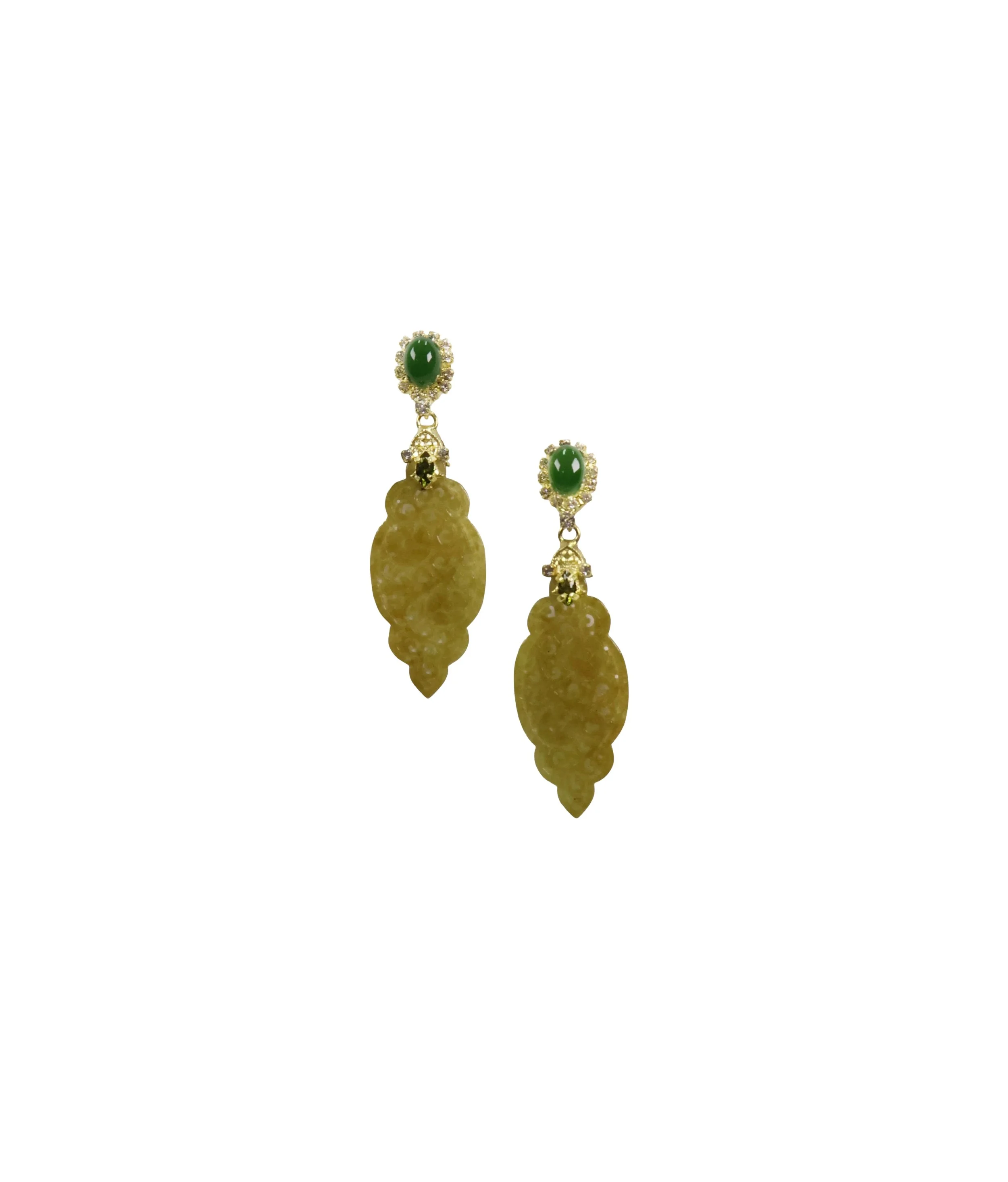 Yellow Jadeite Earrings