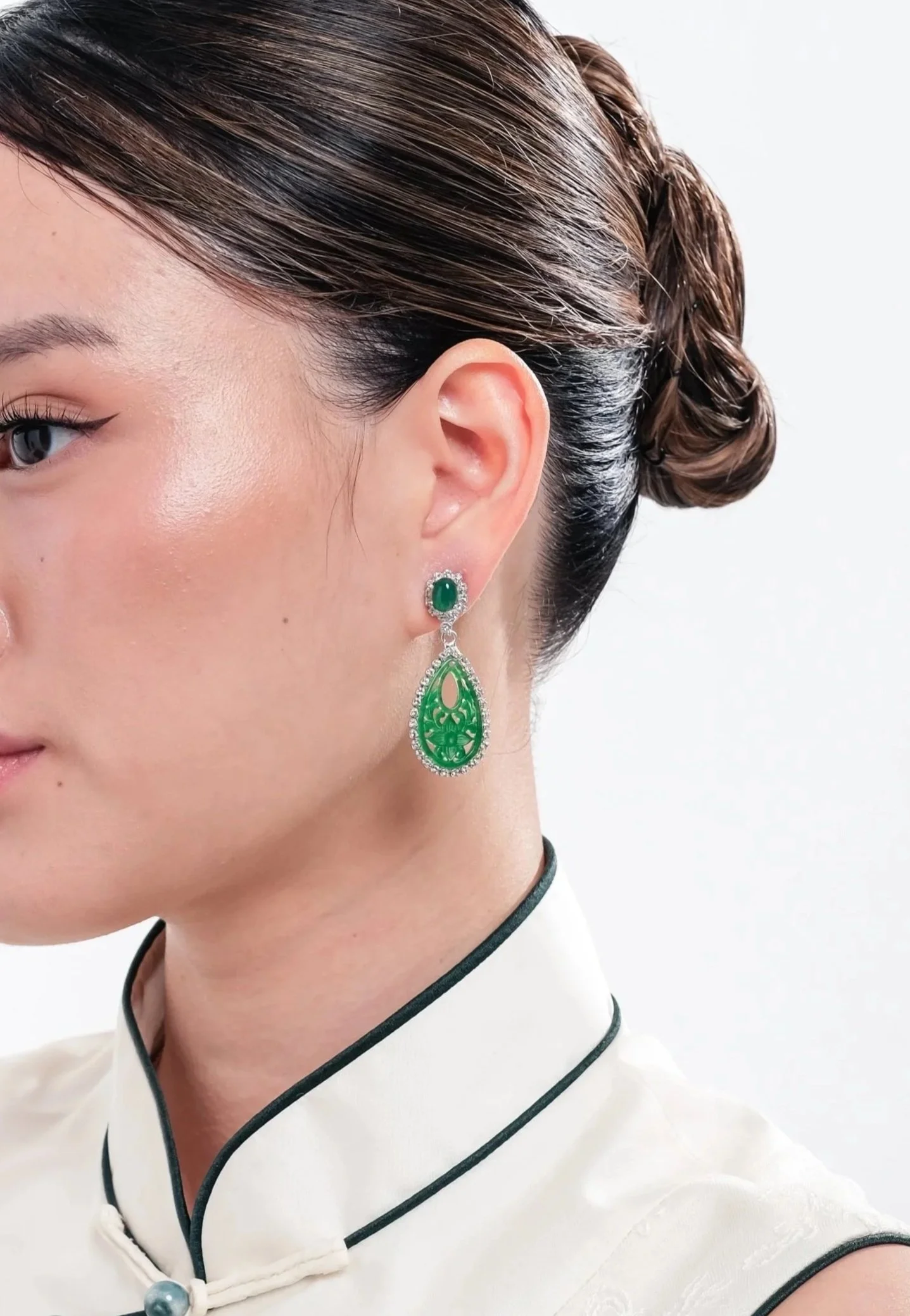 Green Jade Earrings