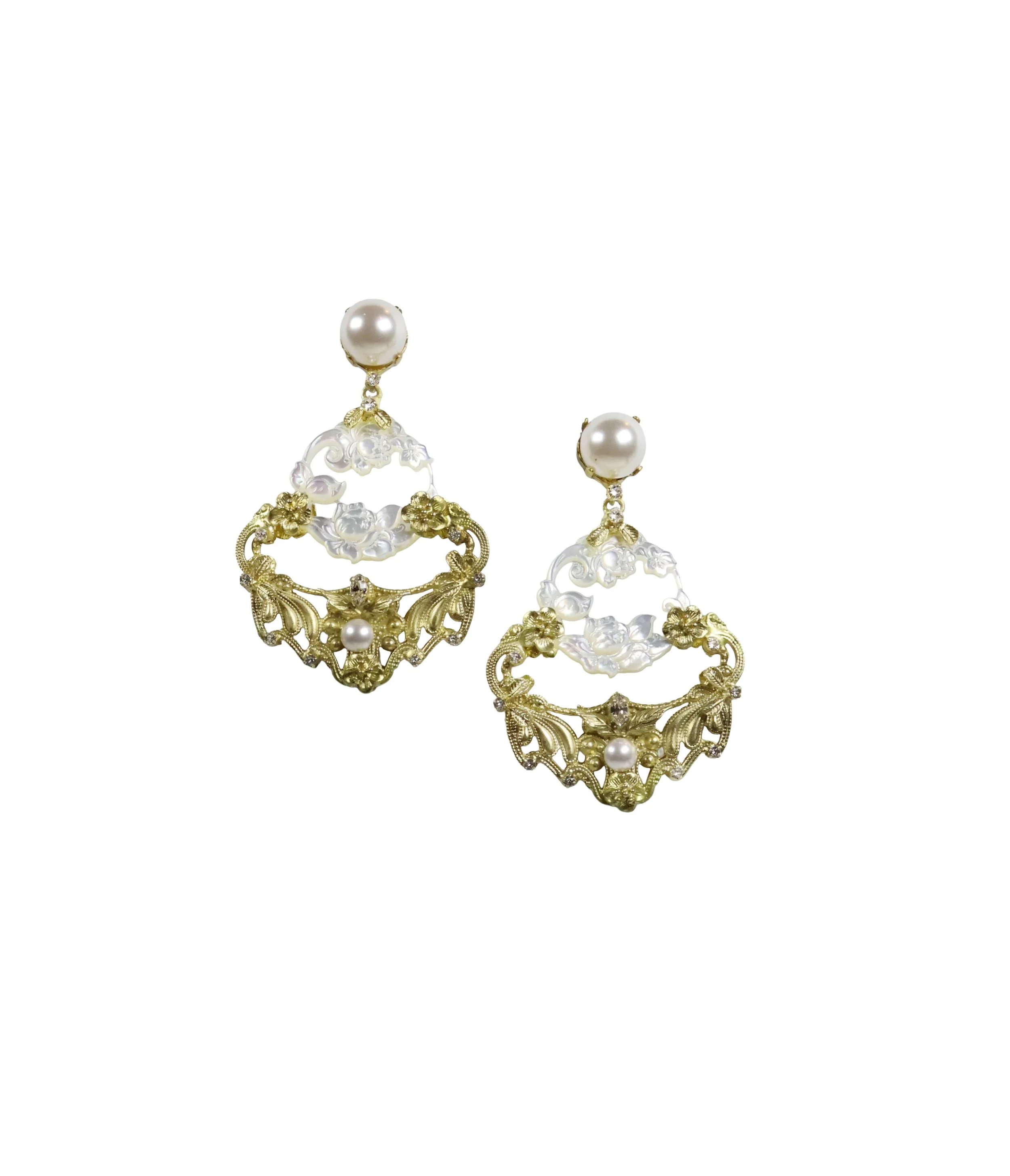Pearl Chinoiserie Earrings