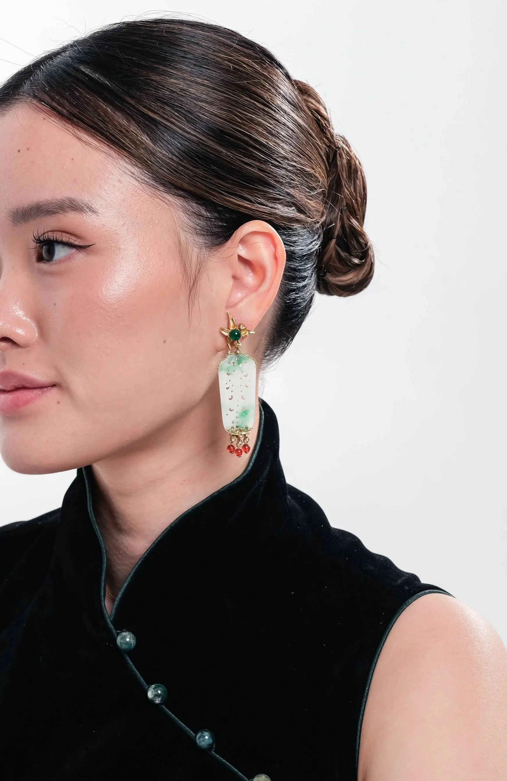 Chinoiserie Jadeite Earrings