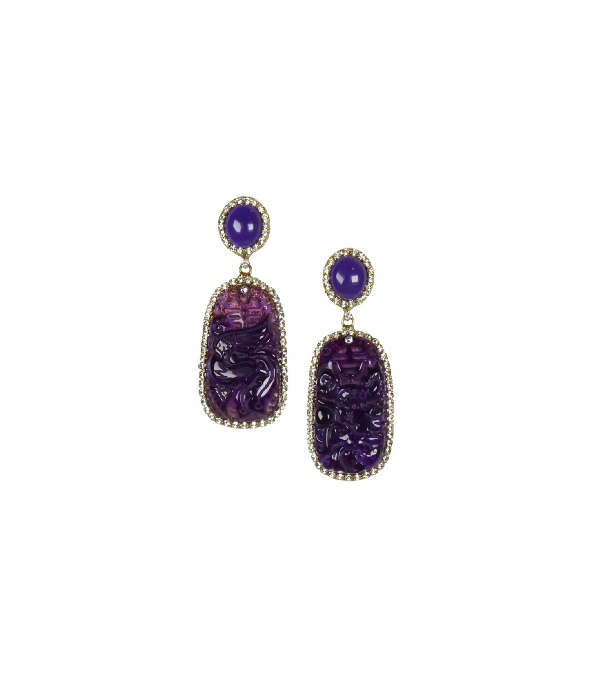 Amethyst Jade Earrings