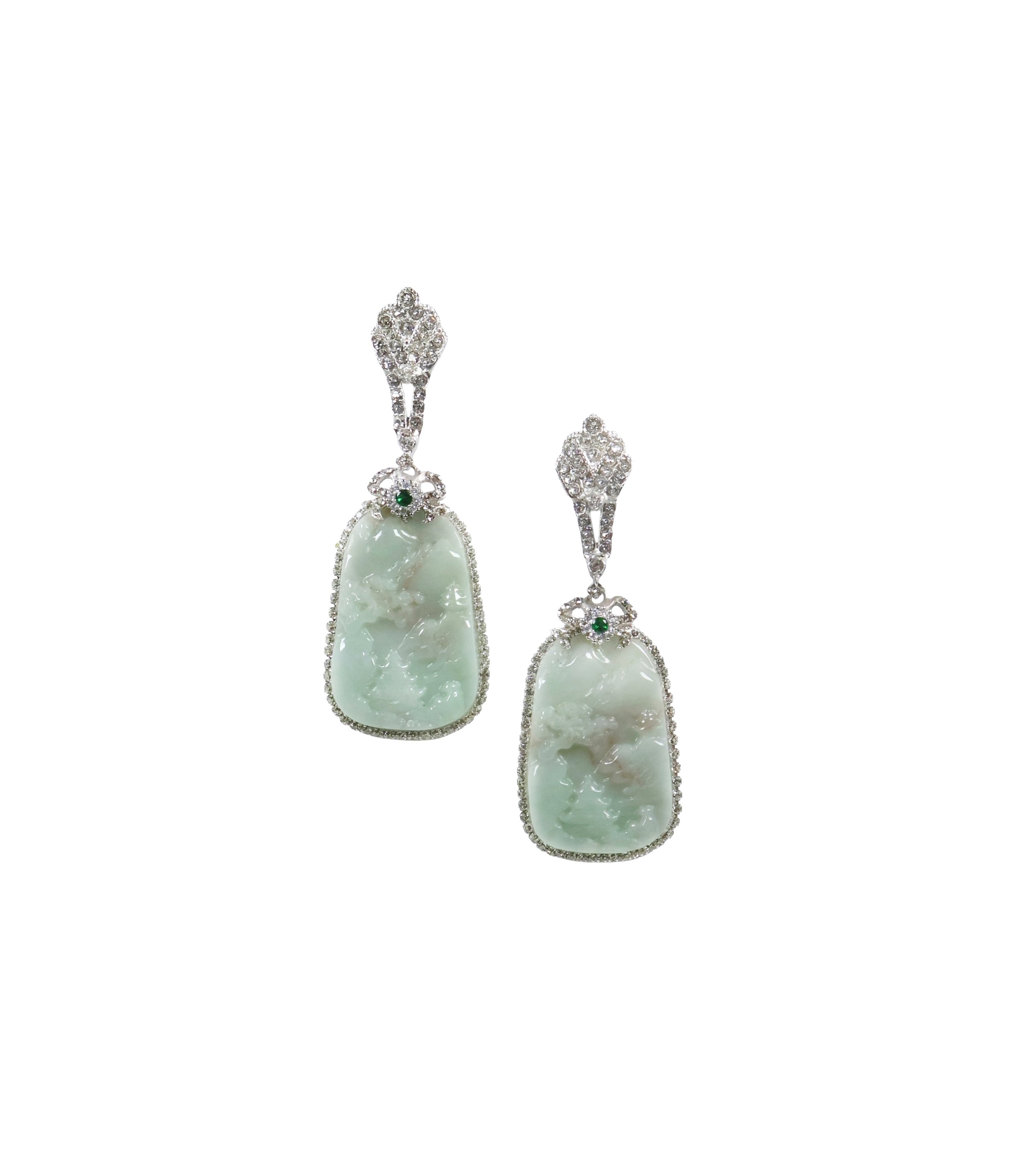 Ice Jadeite Earrings