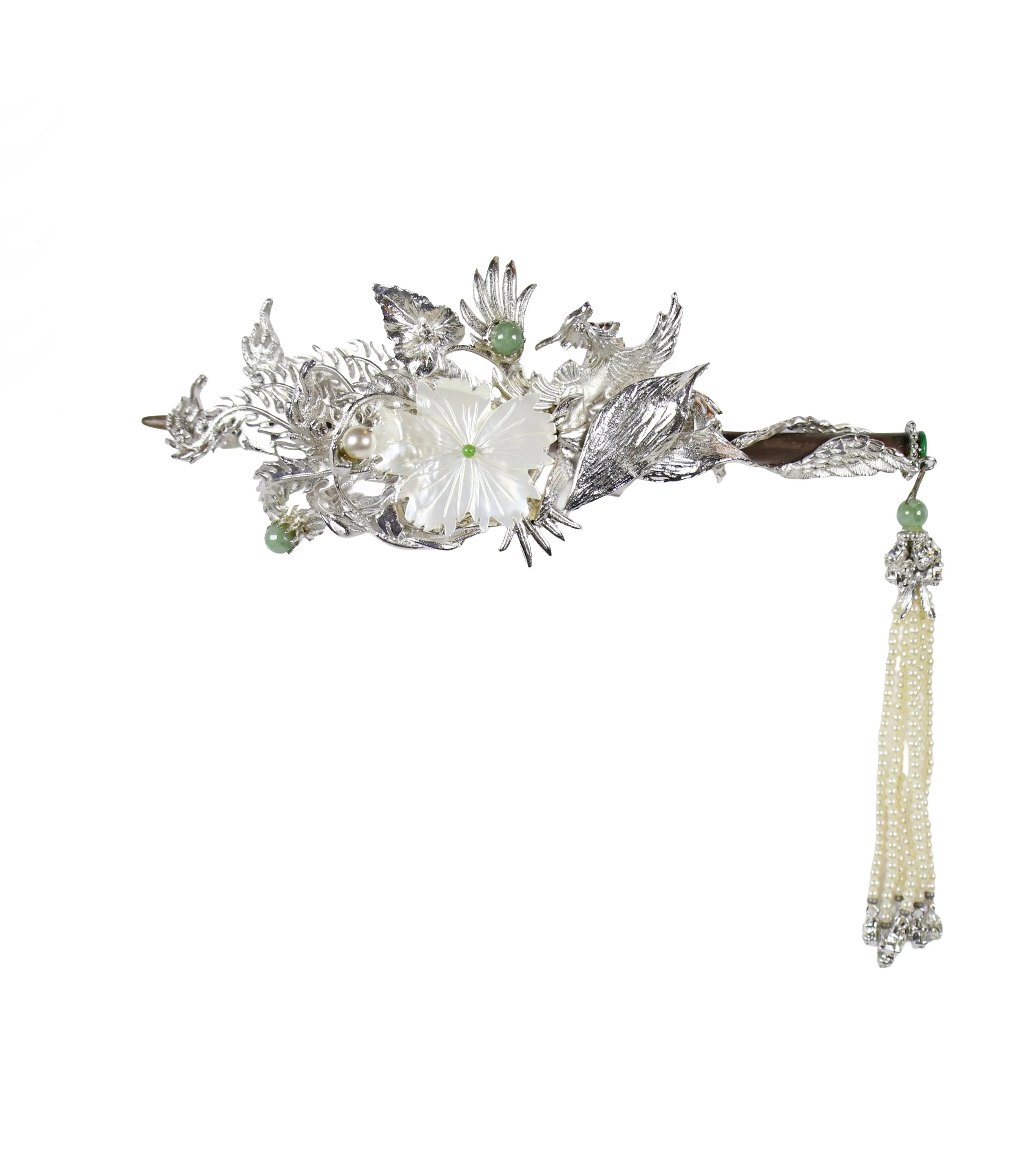 Hairpiece On White Rhodium