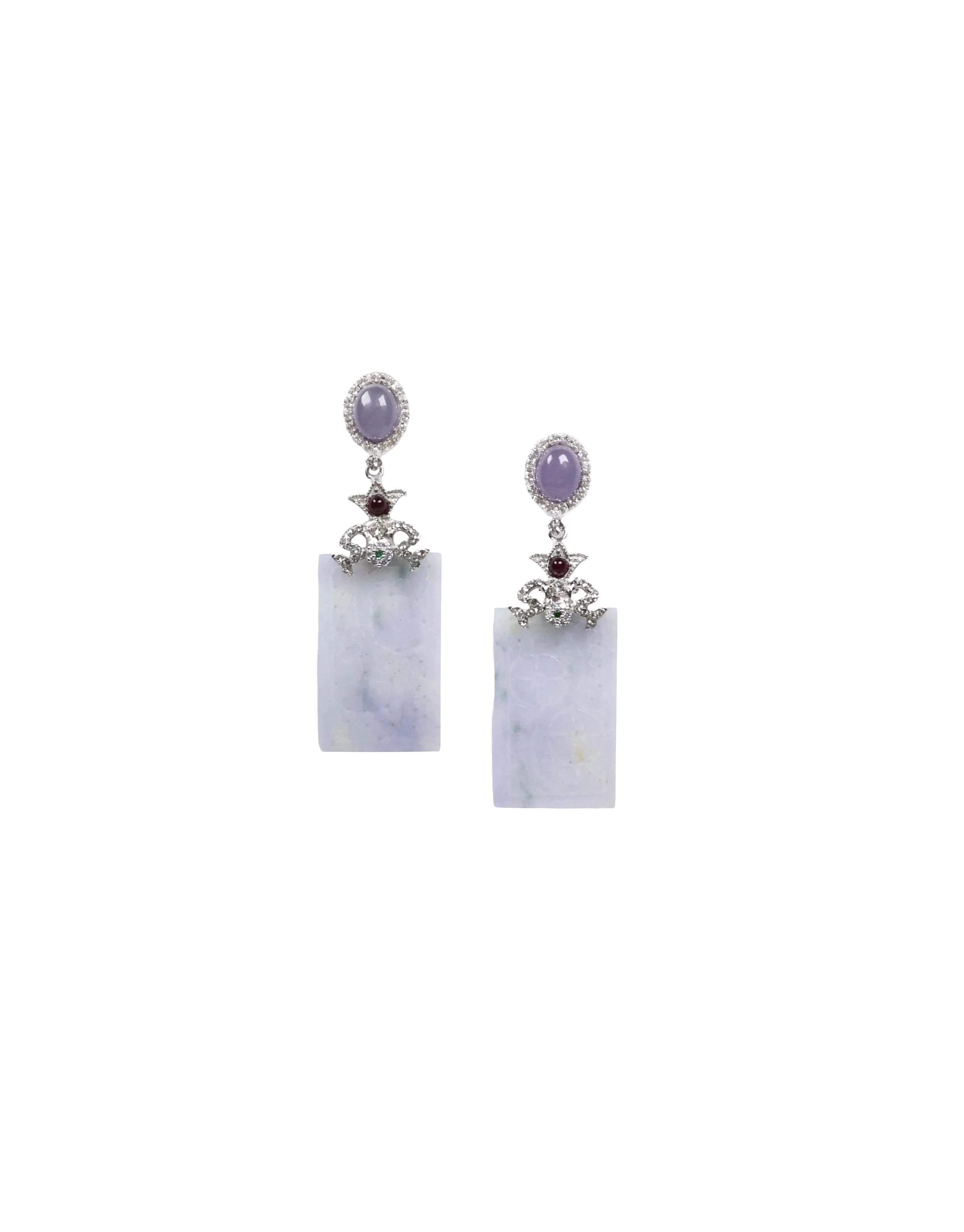 Lilac Jadeite Earrings