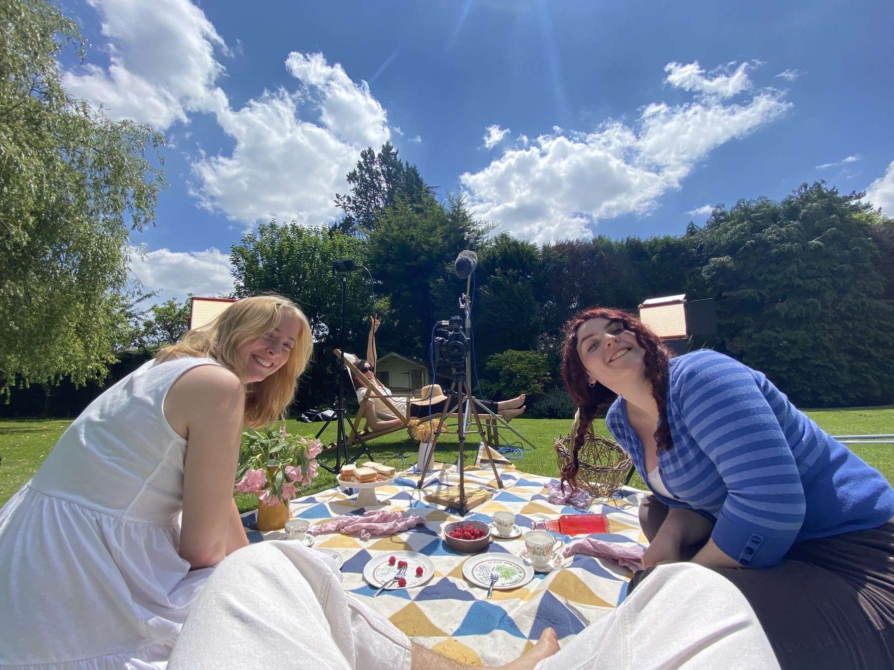 Alice Chapman and Alice Allen Behind the scenes of Gänger 2021