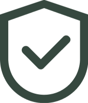 Shield with a check mark in the center.