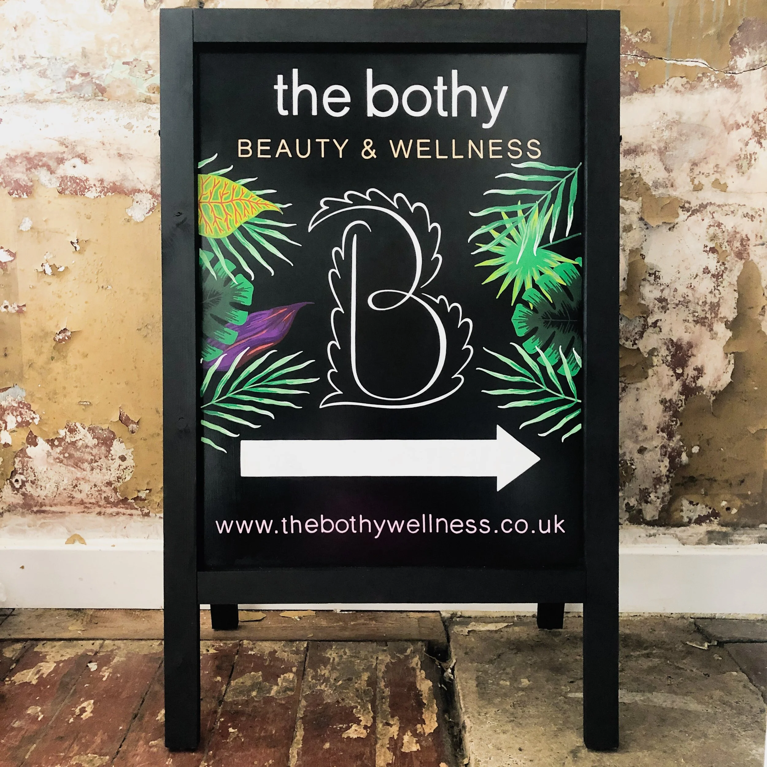 Beauty salon chalkboard A-board