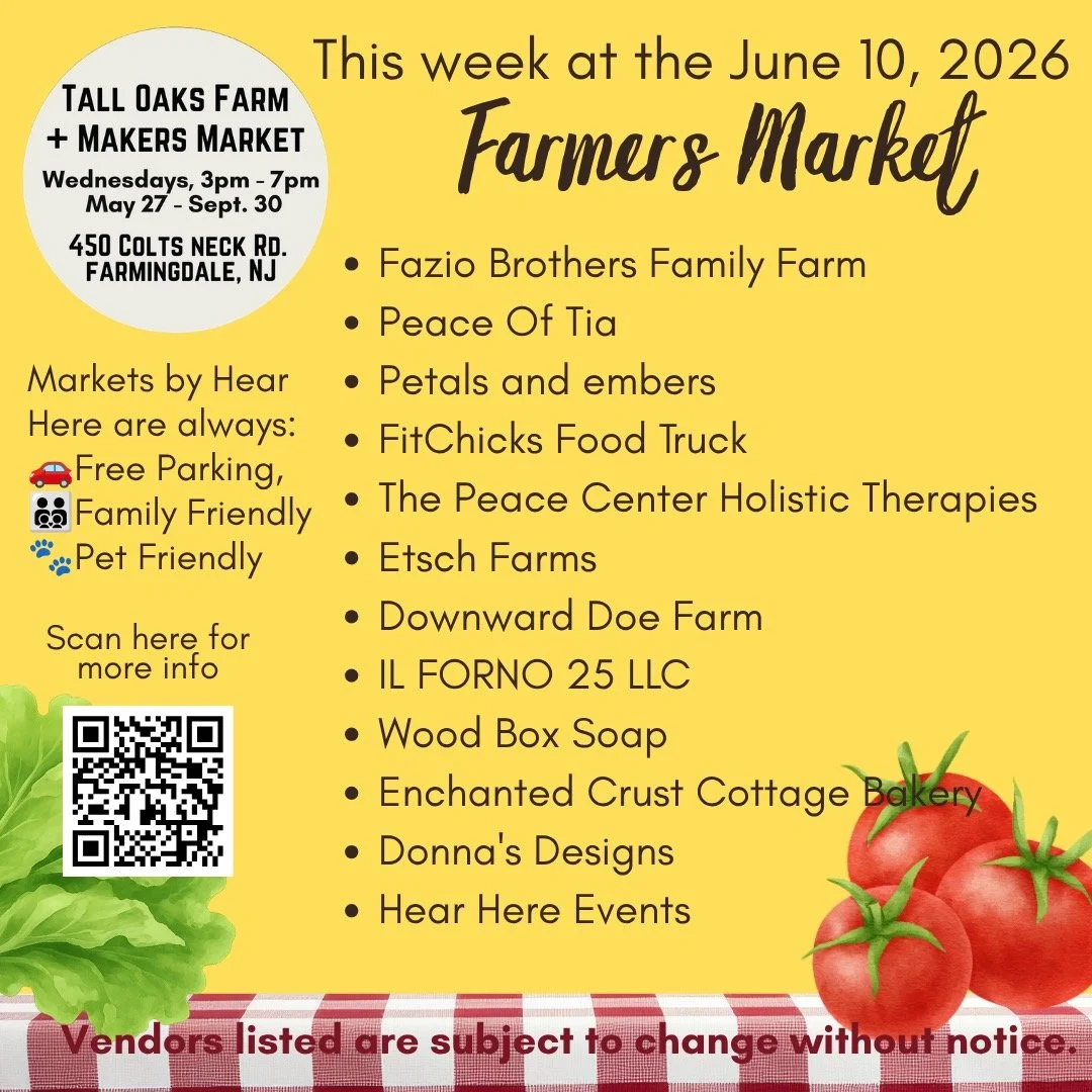 🌱 Tall Oaks Farm + Makers Market &ndash; Wednesday, June 10
The week kicks off at Tall Oaks Farm + Makers Market! Stop by for farm-fresh produce, artisan goods, delicious eats, handmade soaps, flowers, baked treats, and more. Grab dinner from FitChi