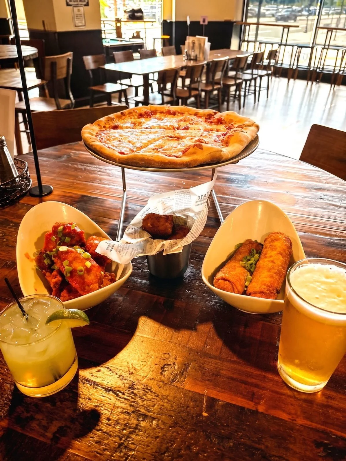 Come down today from 3 to 5 for BOGO apps, drafts and house cocktails!!