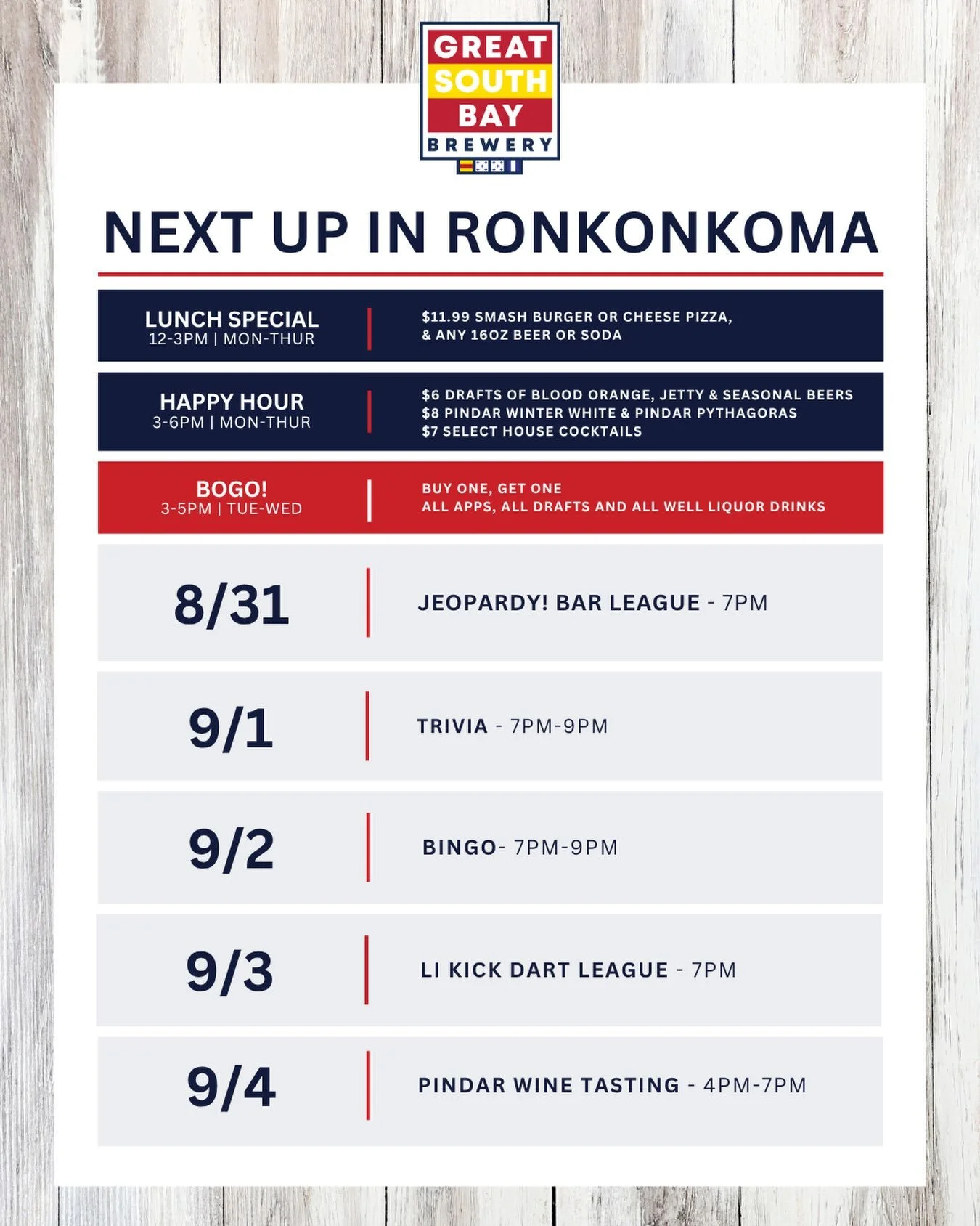 Next up in Great South Bay Brewery Ronkonkoma!