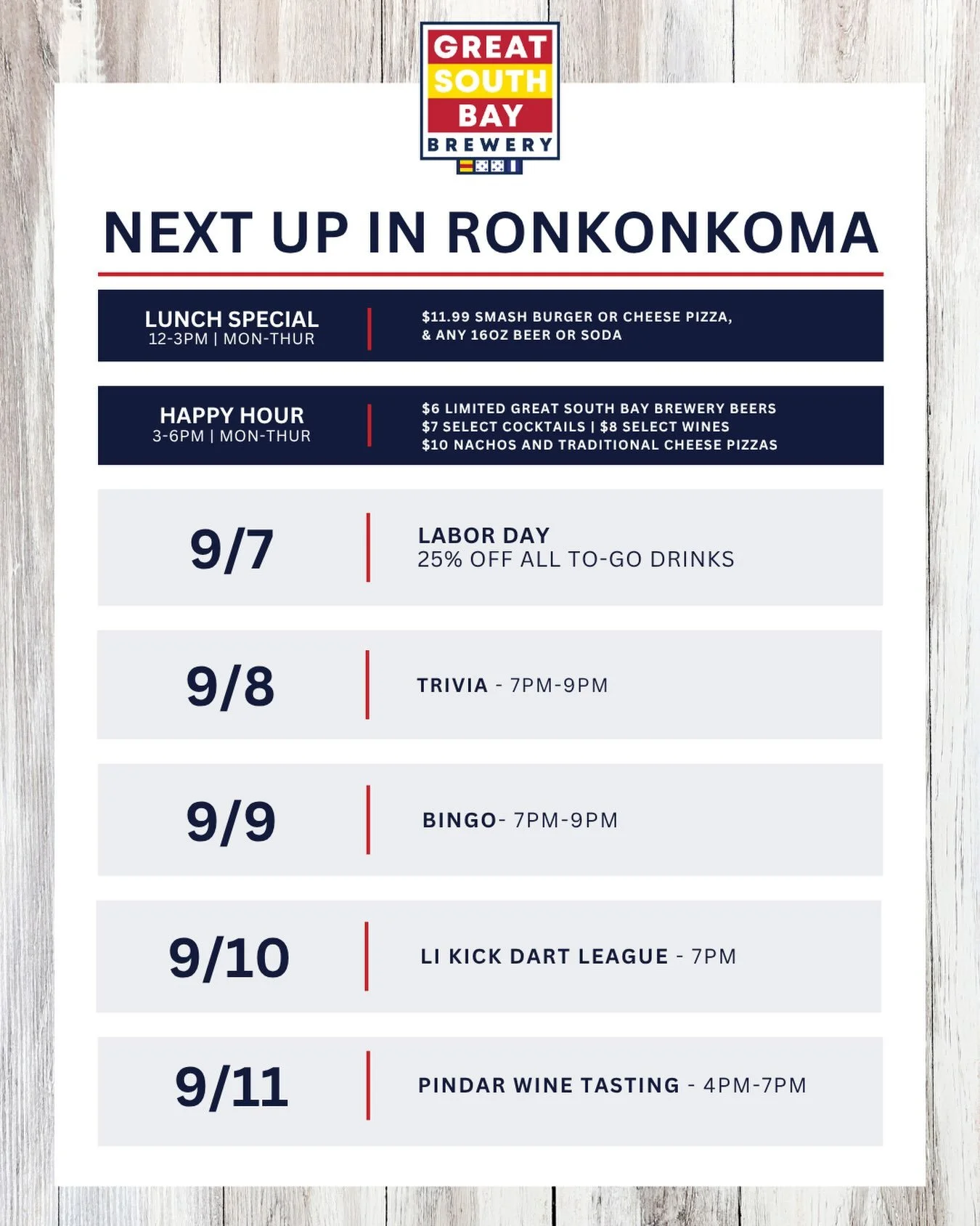 Next up in Great South Bay Brewery Ronkonkoma!