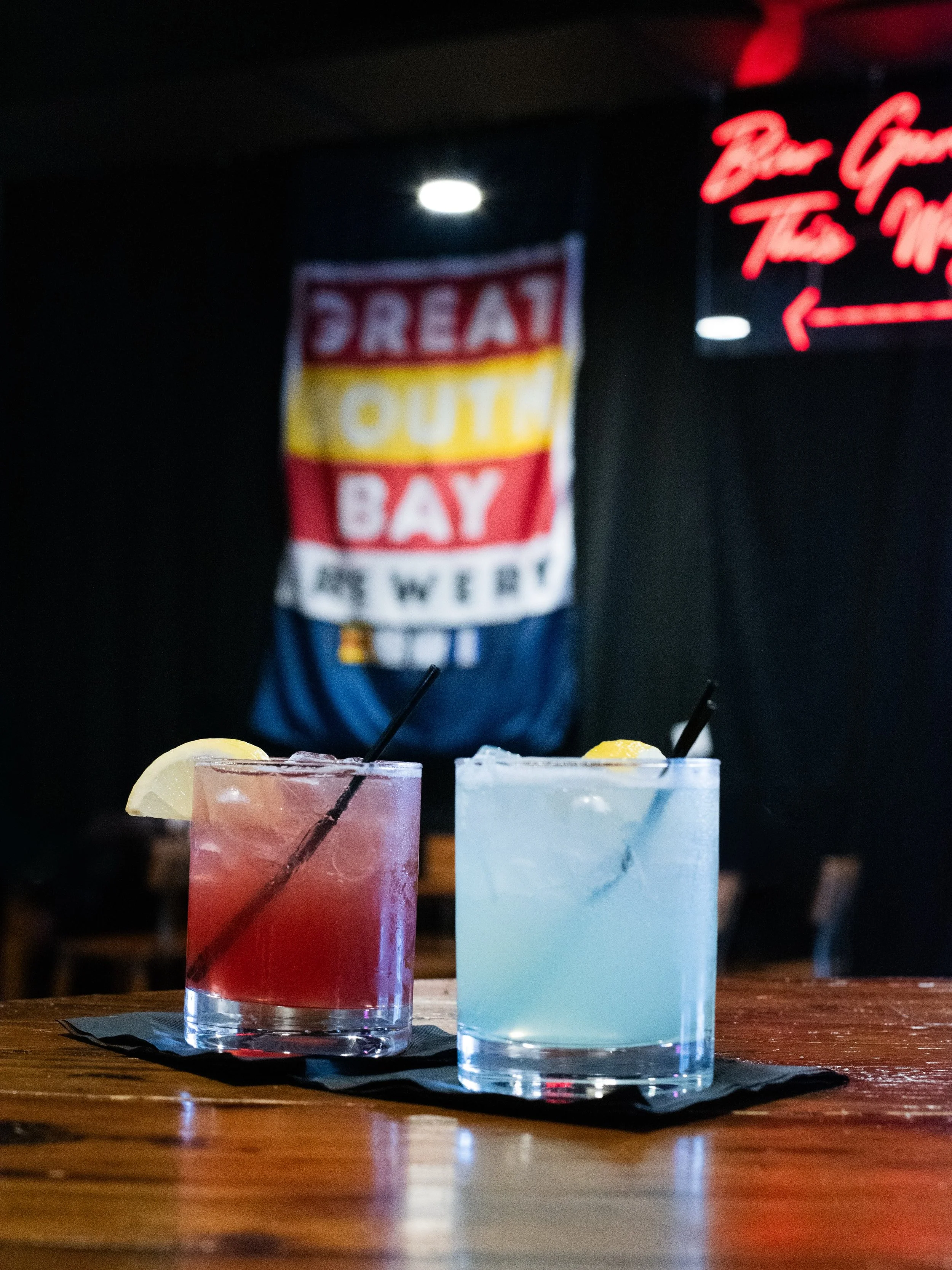 Did you know we&rsquo;re not just Beer?? Come in for one of our signature cocktails.
(Pictured: Berry Bomb and The Train to Ronkonkoma)