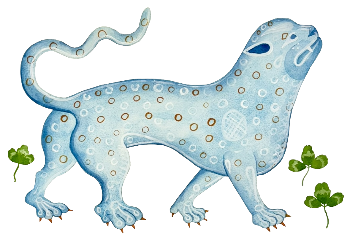 Pard, watercolor and gouache on paper, 25cm x 33cm, 2024