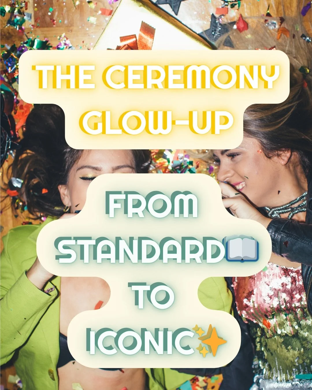 Let&rsquo;s be honest, most wedding ceremonies are the part people endure so they can get to the bar 🥱🚫

If the script sounds like it was copied and pasted from a 1980s manual, your guests are going to spend the ceremony wondering if the canap&eacu