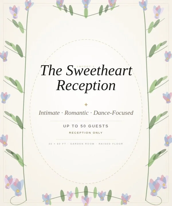 Layout 1: Sweetheart Reception (50 guests)