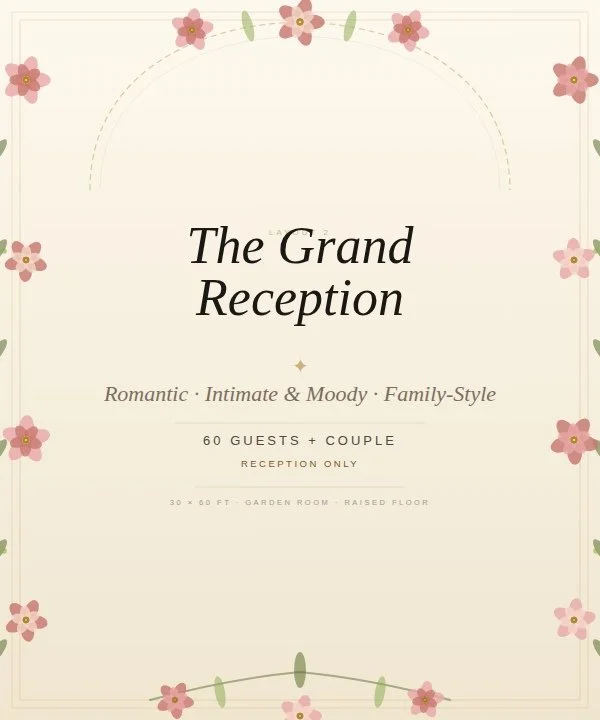 Layout 2: The Grand Reception (60 guests)
