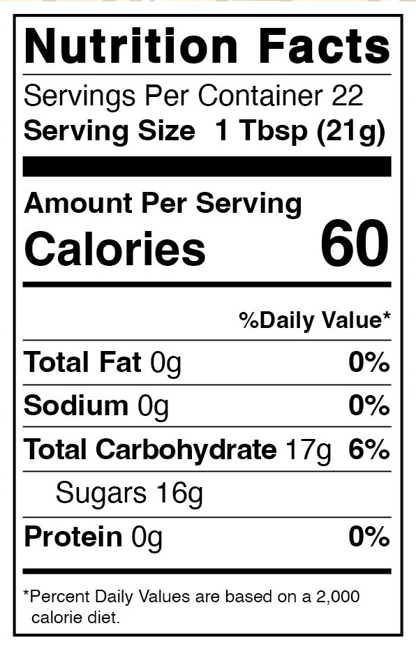 Sourwood Honey Nutrition Facts