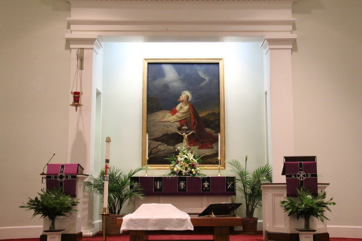 Pastor Joel Guttormson with members of New Jerusalem Lutheran Church during a community service project. Lovettsville, Virginia.