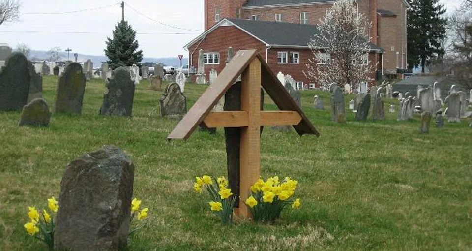 View from Cemetery of New Jerusalem Lutheran Church. Lovettsville, Virginia.