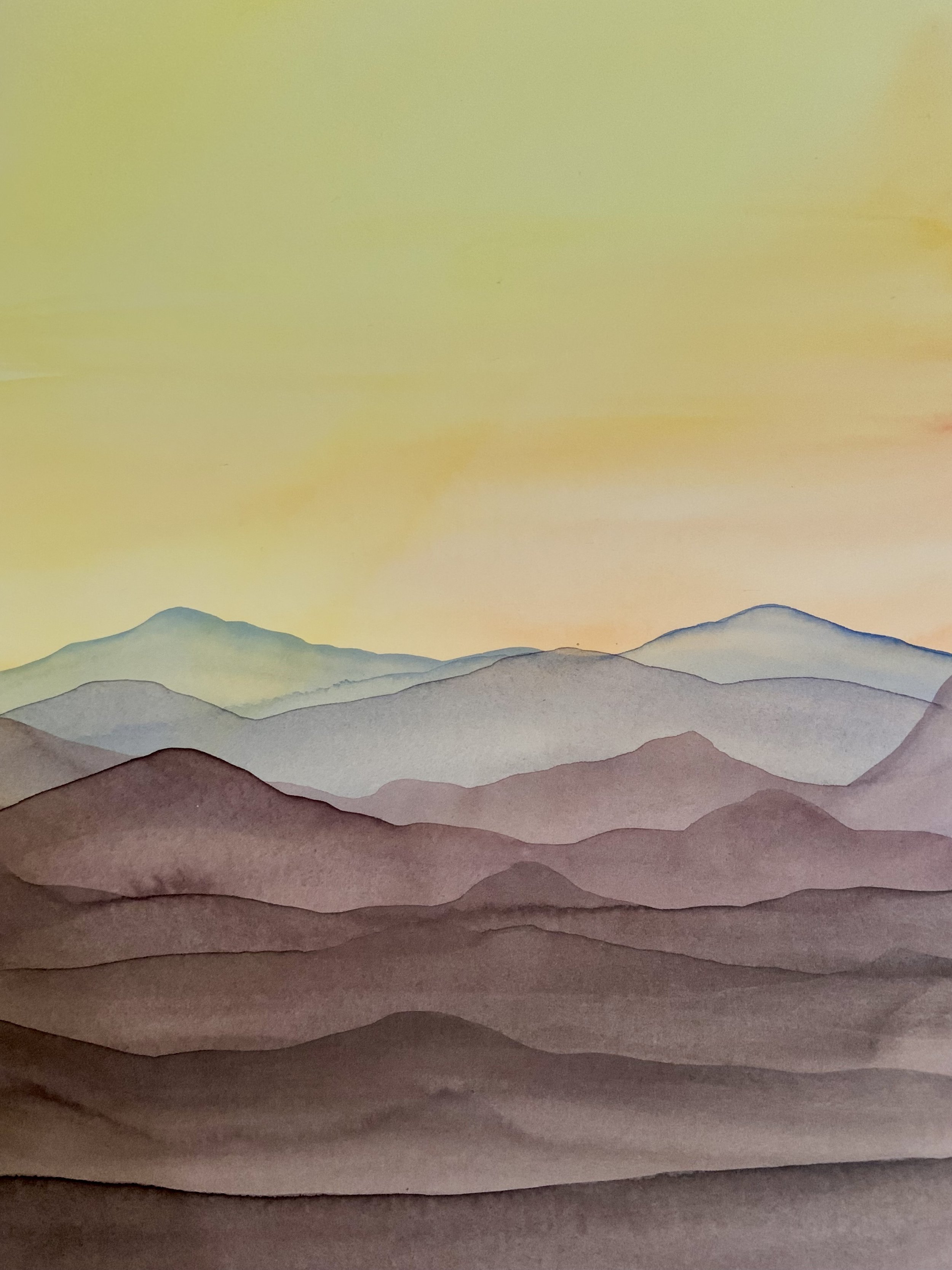 „Fernweh“ - Aquarell auf Papier, A3, 2024
