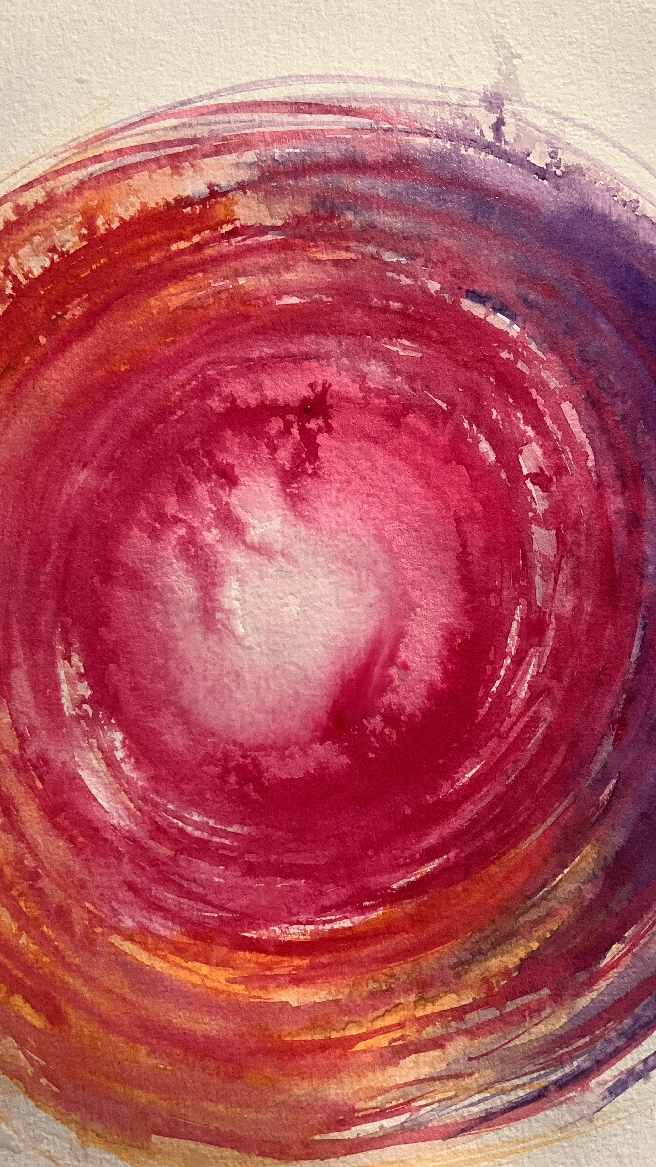 „Spirale der Energie“ - Aquarell auf Papier, A3, 2023
