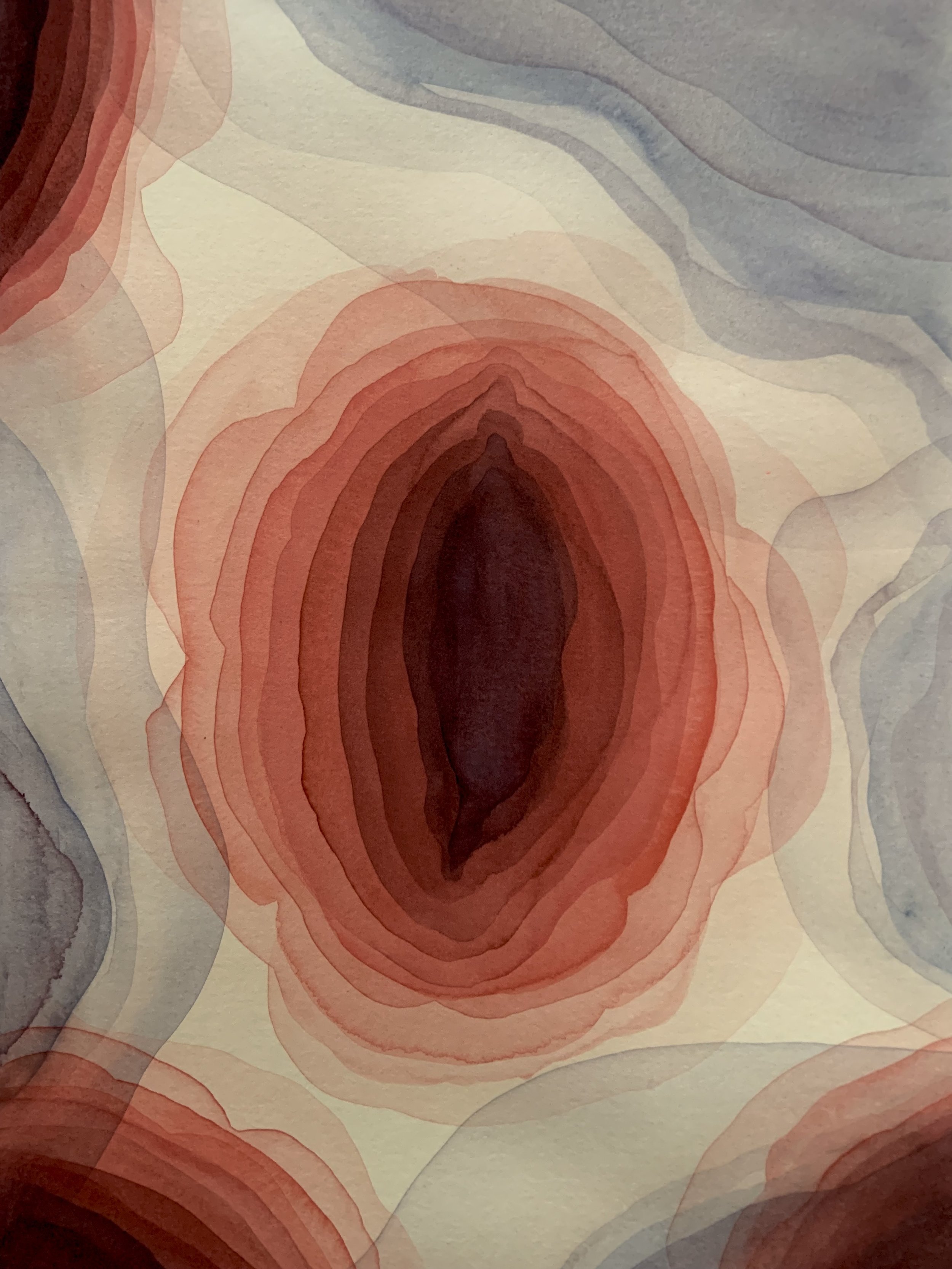 „Schichten“ - Aquarell auf Papier, A3, 2024