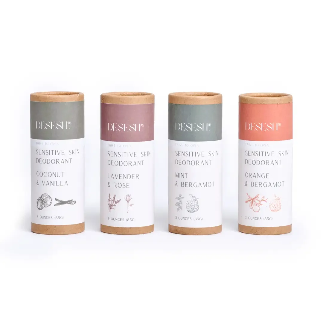 Desesh Natural Sensitive Deodorant – Aluminum Free, Baking Soda Free, Plastic-Free
