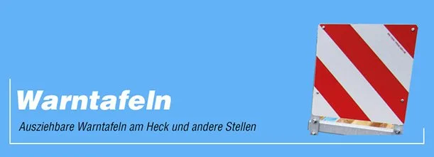 Warntafeln mit rot-weiß Beklebung, "Ausziehbar"