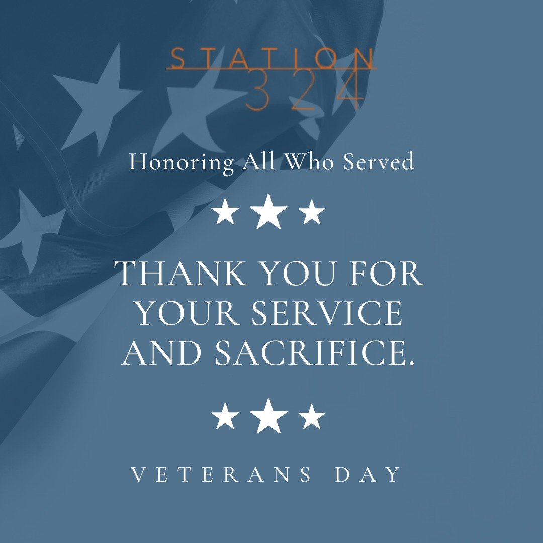 Today, we pause to honor and thank the brave men and women who have served our country. Your courage, sacrifice, and dedication inspire us every day.
From all of us at Station 324, we extend our heartfelt gratitude to our veterans and their families.