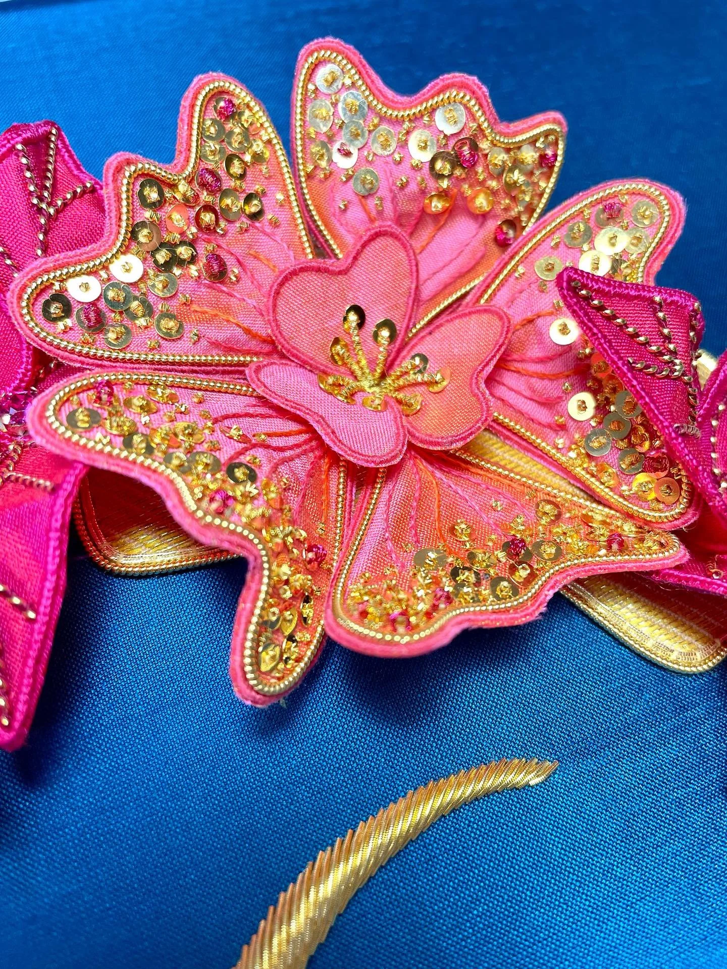 Goldwork may be centuries old but when you combine it with bright colours and modern styles it feels effortlessly fresh.

Goldwork has always felt a little bit magical to me &mdash; the way the light catches the metal threads and transforms even the 