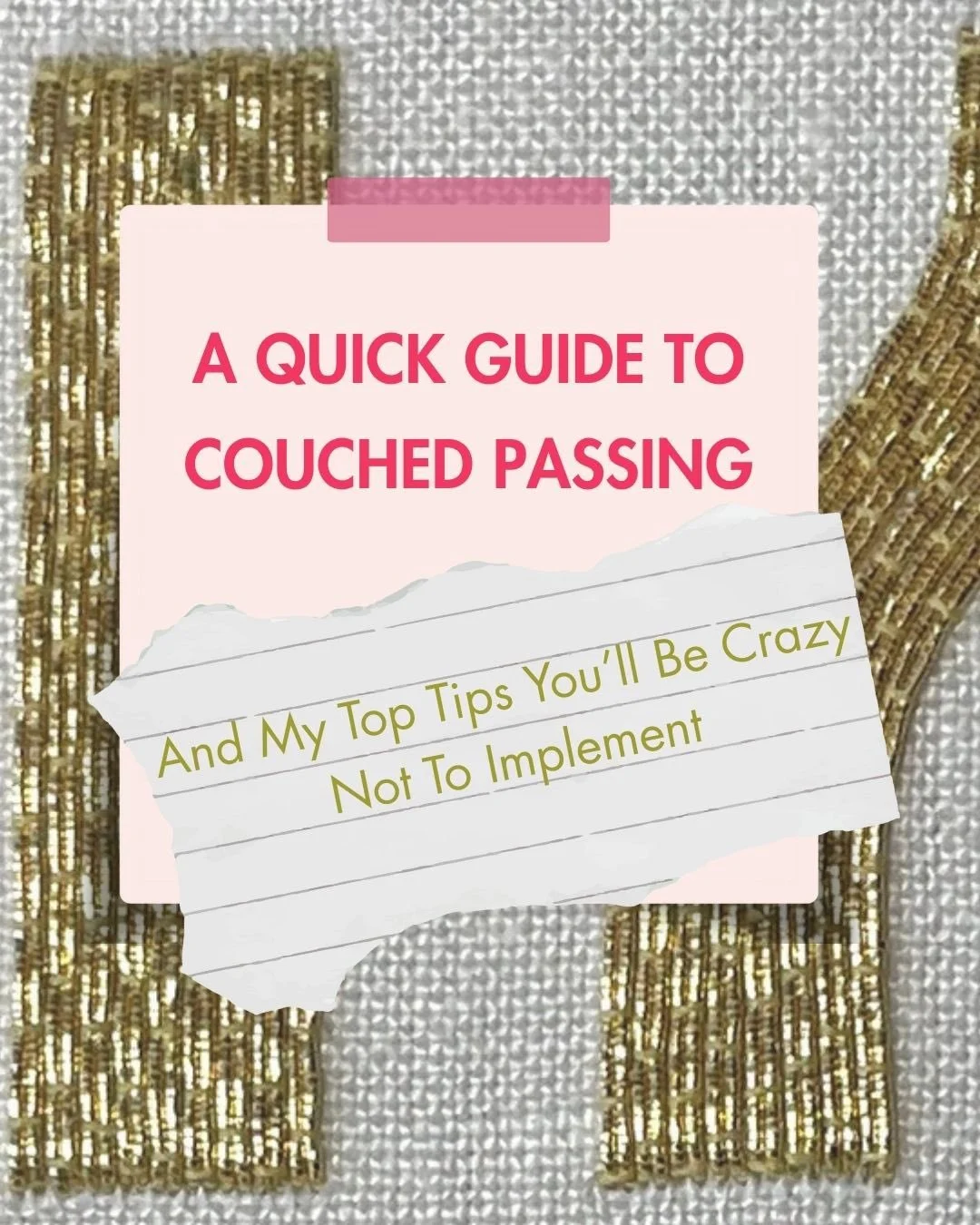 Smooth, neat couching doesn&rsquo;t come from rushing &mdash; it comes from a few simple habits done well.
In this post, I&rsquo;m sharing the key things I always focus on when working couched passing, from stitch size to needle direction. Save this 