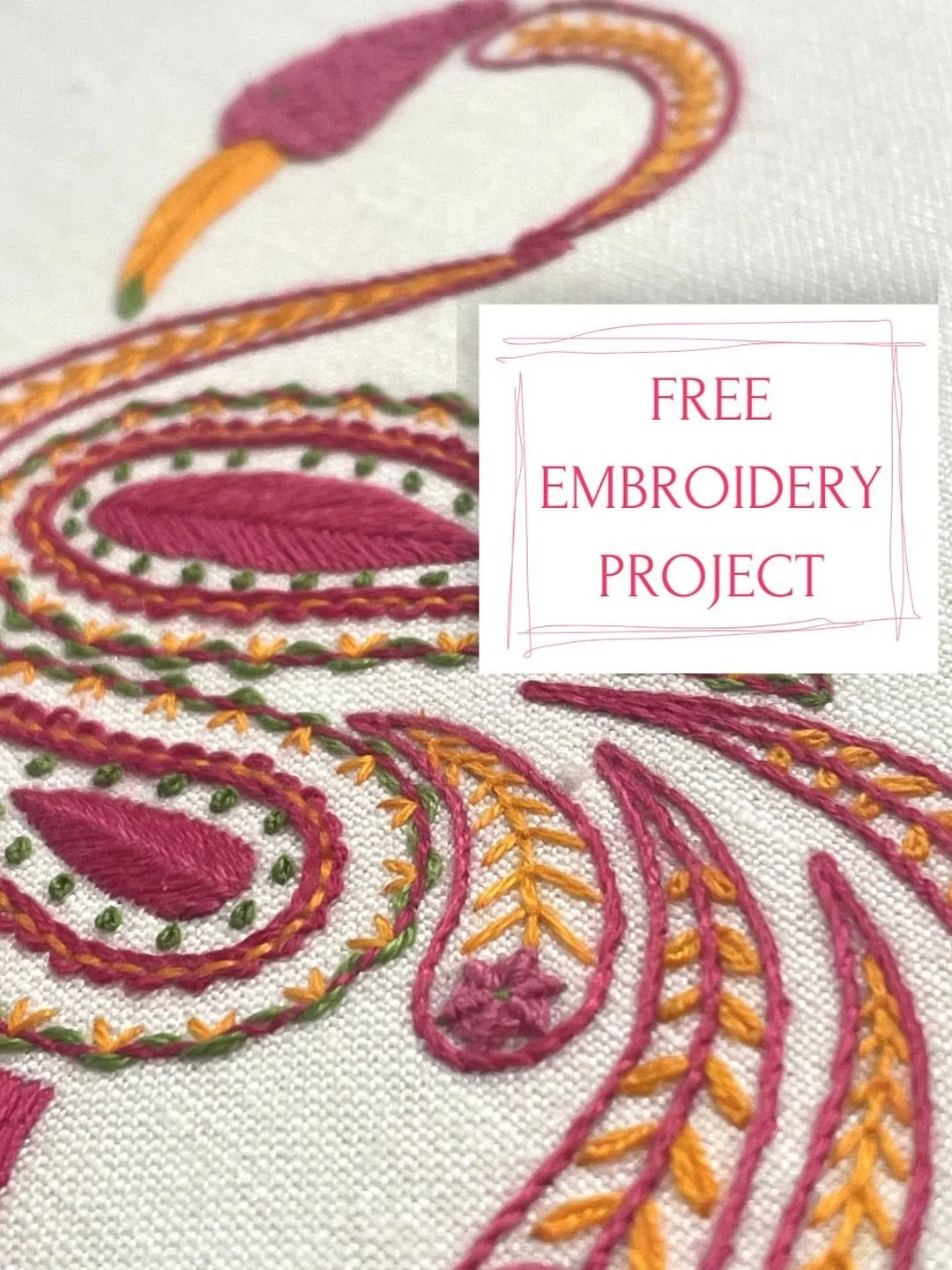 Part 2 of the beginners stitch along flamingo embroidery series is now live 🧵

In this video, we&rsquo;re adding some beautiful texture with whipped and woven wheels &mdash; such satisfying stitches to work and a lovely way to start bringing the des