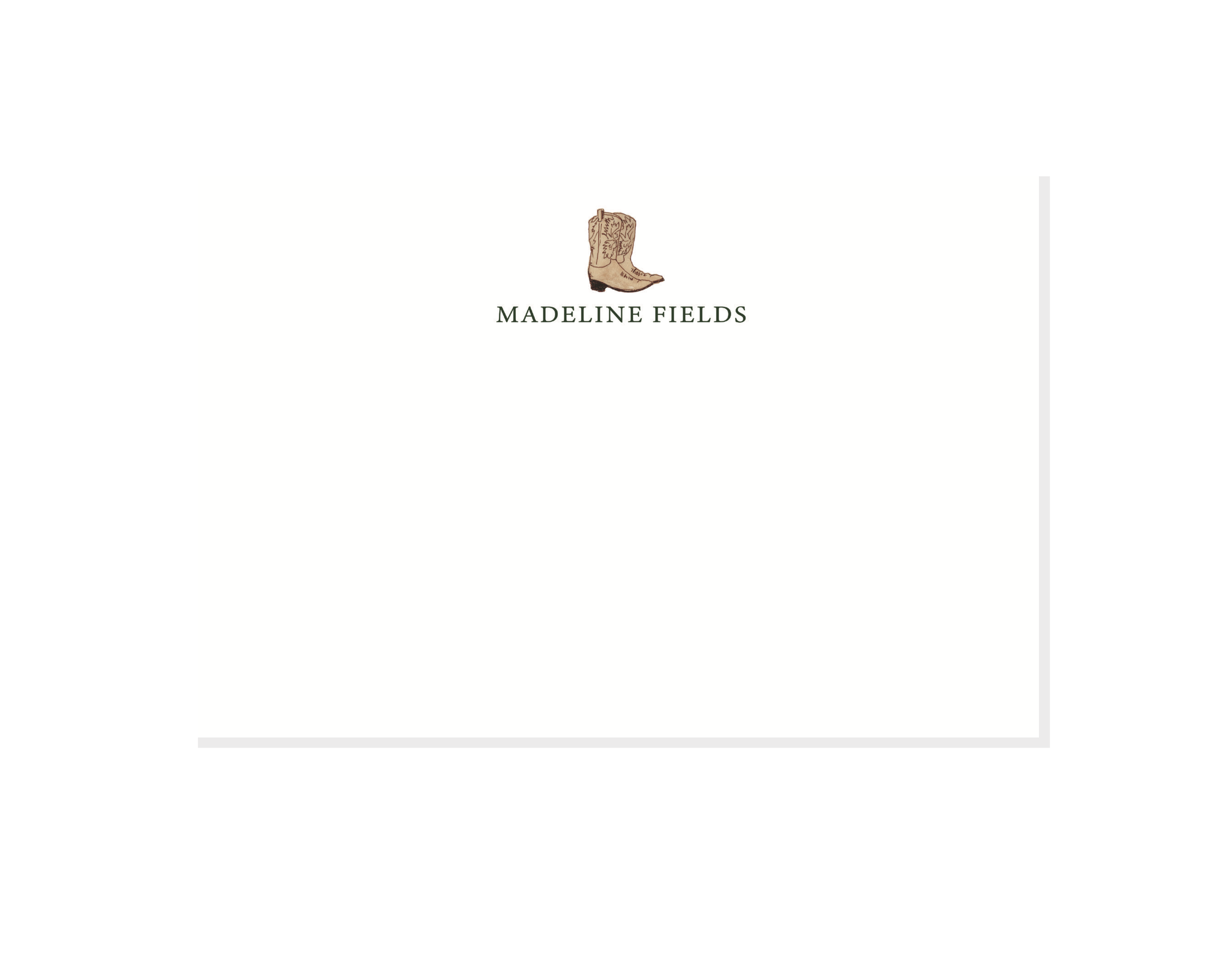 'Cowboy Boots' Flat Notecard Set