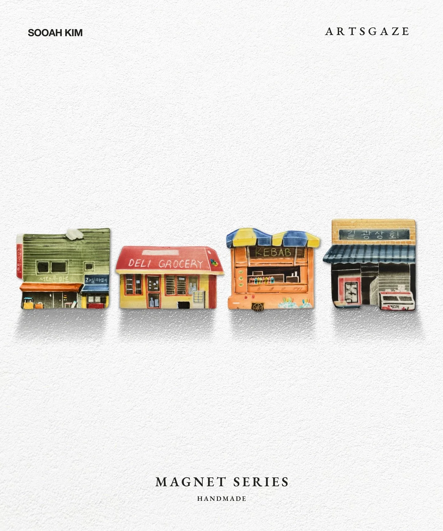 They&rsquo;ve finally landed ✨ flying all the way from Seoul.

Not just magnets, but tiny artworks. From raw porcelain clay to the final brush of color, every step is Sooah Kim&rsquo;s own hands&mdash;shaping, painting, finishing. Small worlds that w