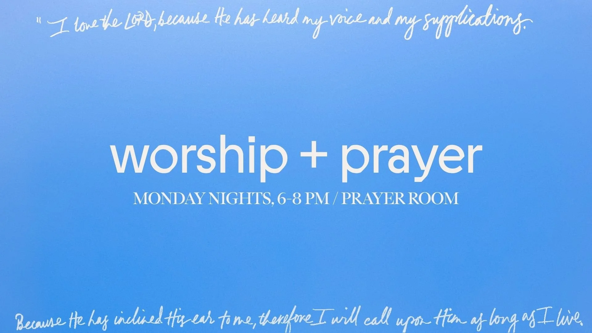 Worship &amp; Prayer