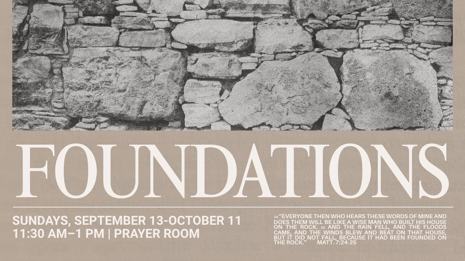 Foundations Class