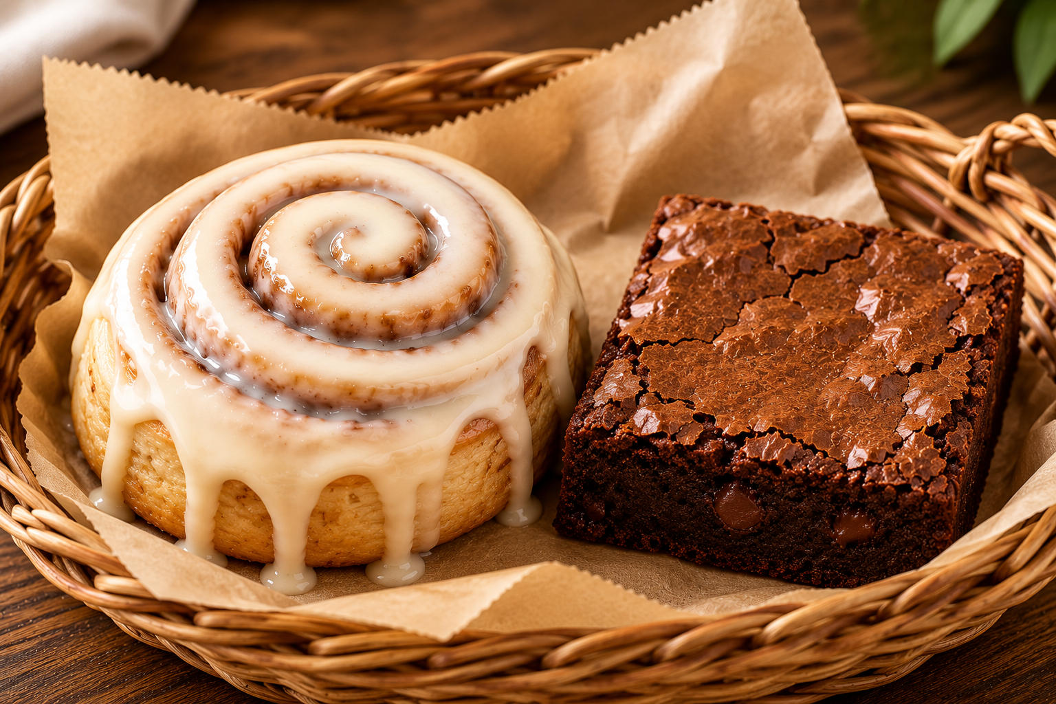 Savor the Flavor Box- 4 brownies & 4 Cinnamon Rolls