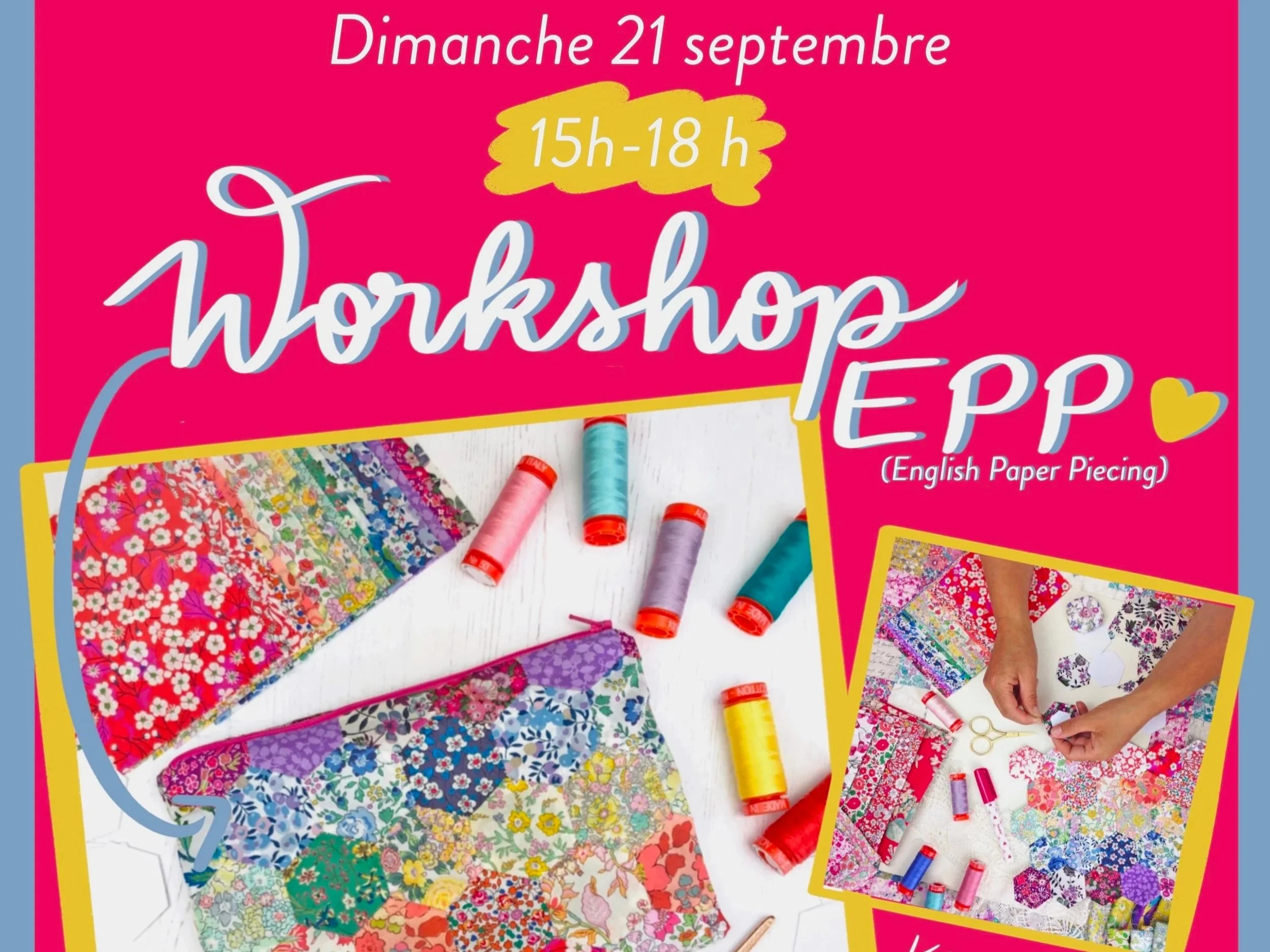 Initiation au English Paper Piecing Liberty - 21 septembre