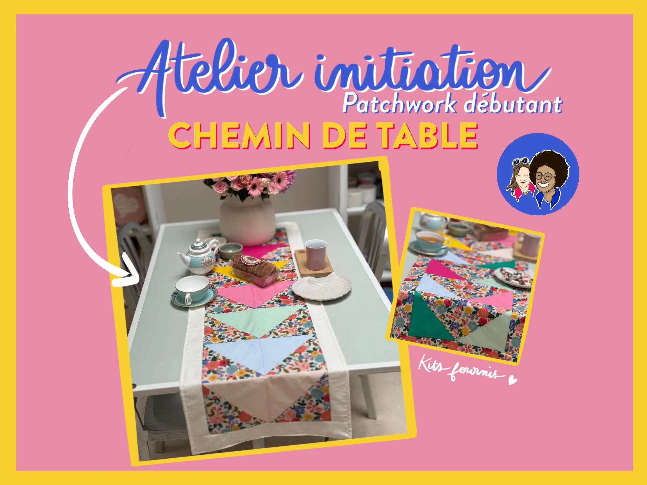Initiation patchwork : chemin de table