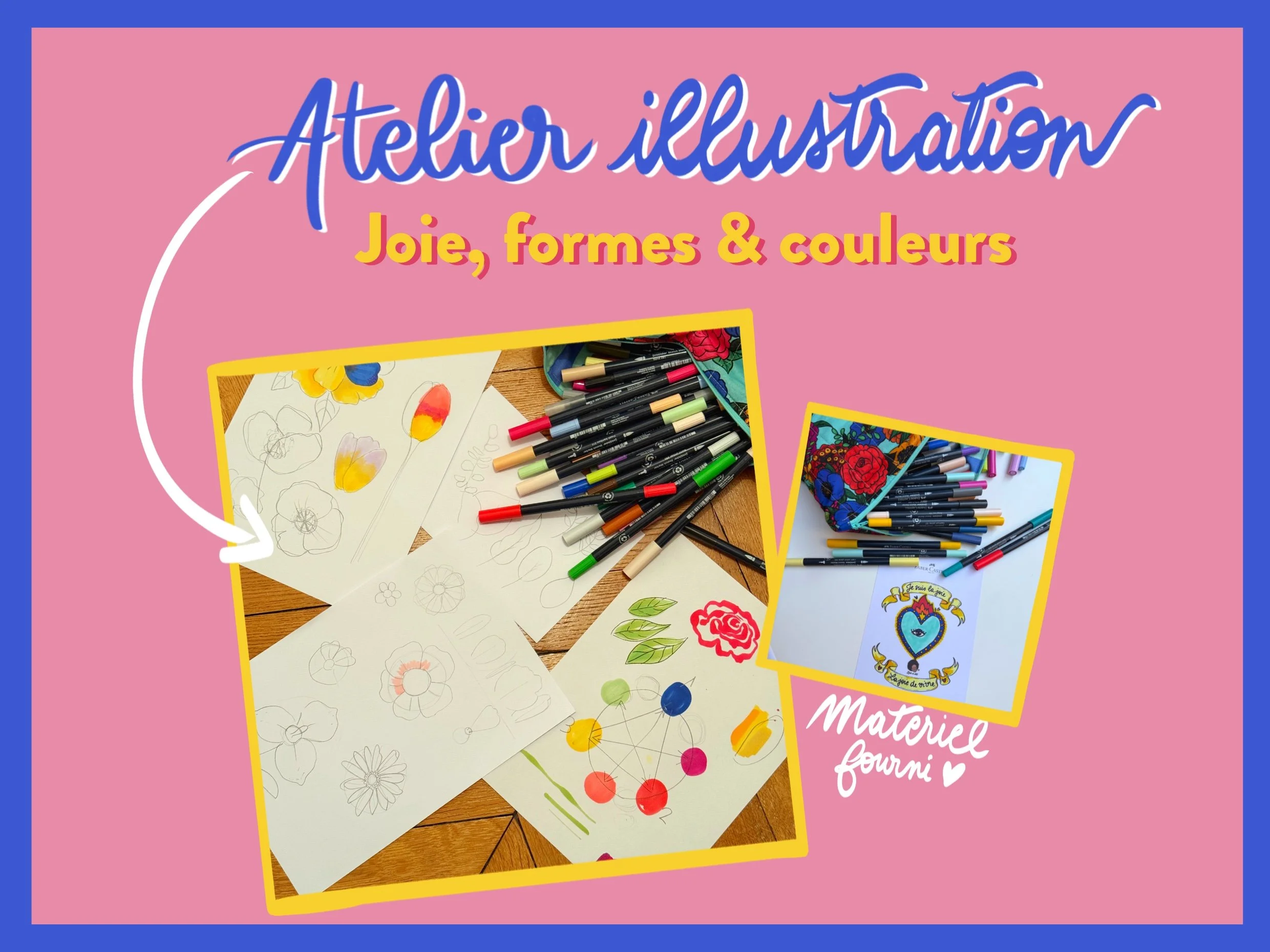 Atelier Joie, formes &amp; couleurs : 2h de dessin avec @zakadit - 17 janvier
