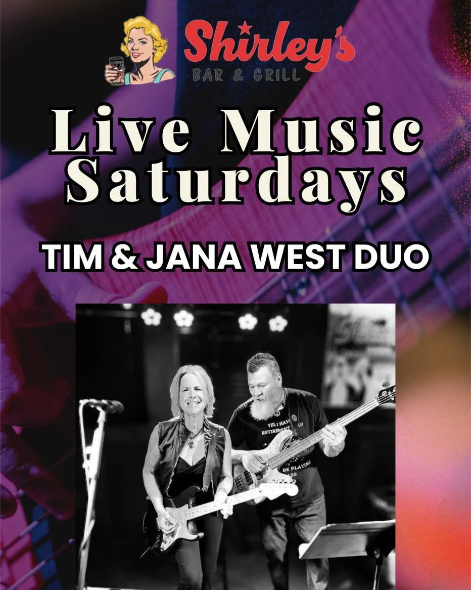 The perfect place to warm up with some great bites, great beer, and great live music is Shirley&rsquo;s!🍔🍺🎶
We&rsquo;ve got Tim &amp; Jana West rockin&rsquo; the Shirley&rsquo;s stage tonight at 7pm🎸

#shirleysbargrill #westdesmoines #waukee #wee